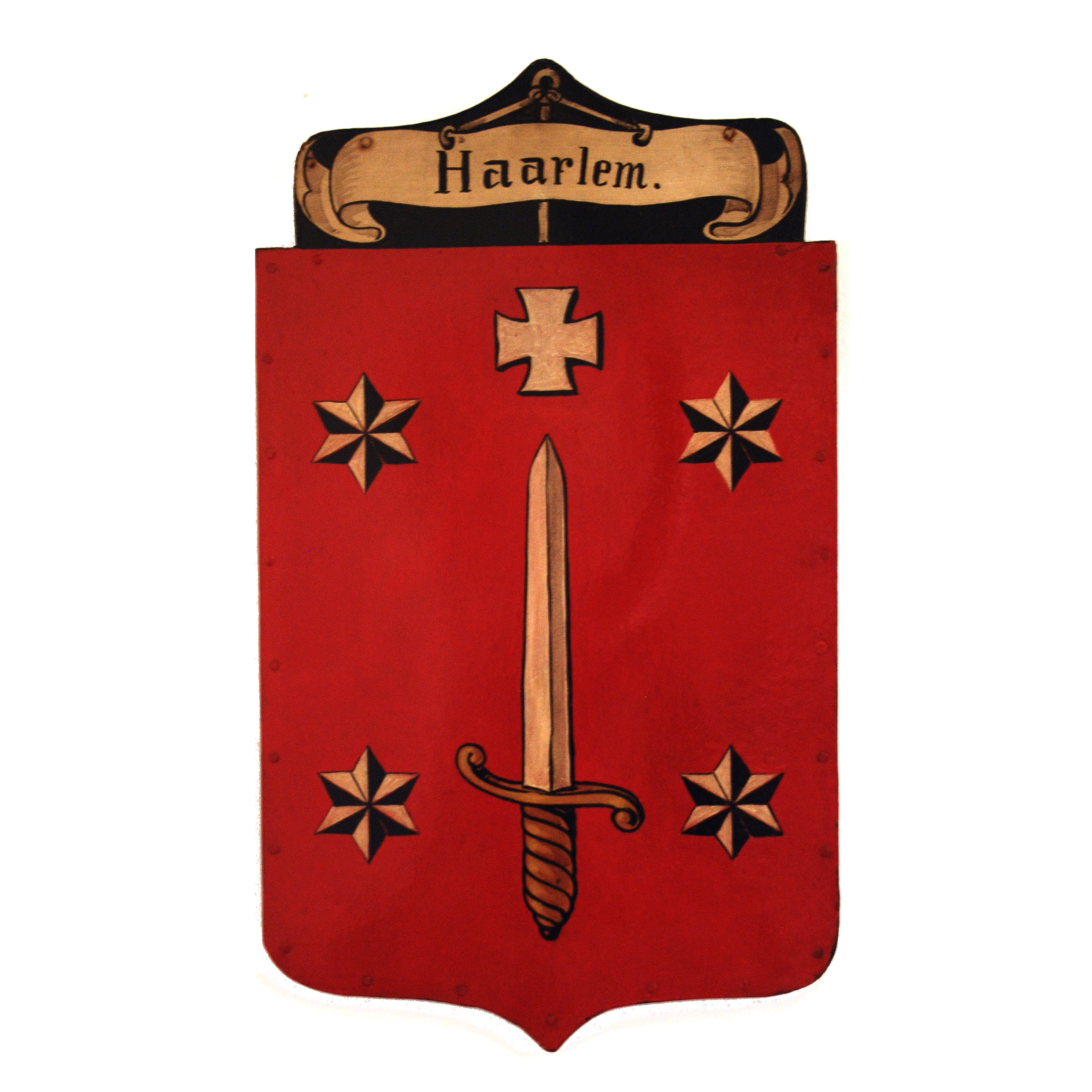 Wapenschild, Haarlem, St. Eloyen Gasthuis. Ca. 1886