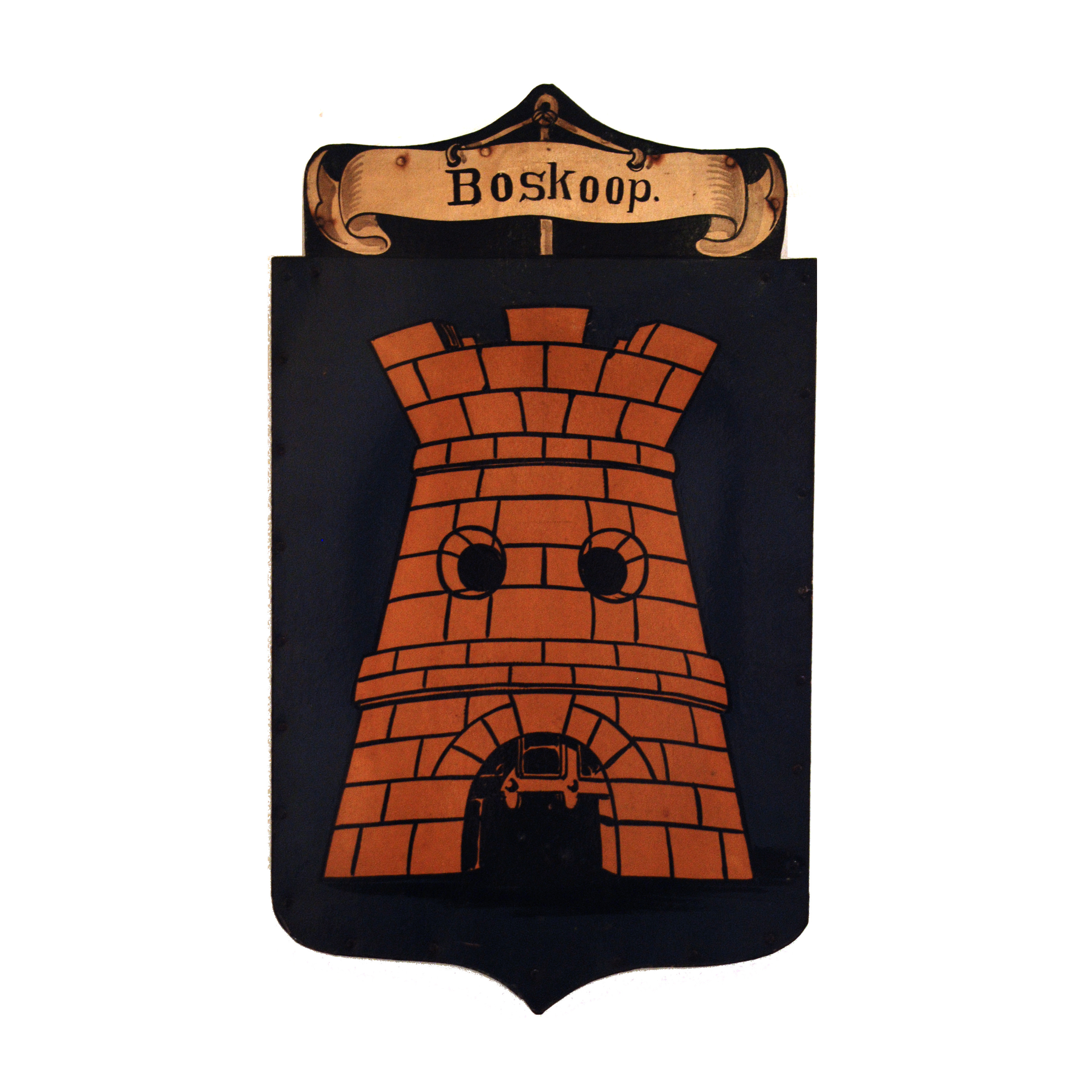 Wapenschild, Boskoop, St. Eloyen Gasthuis. Ca. 1886