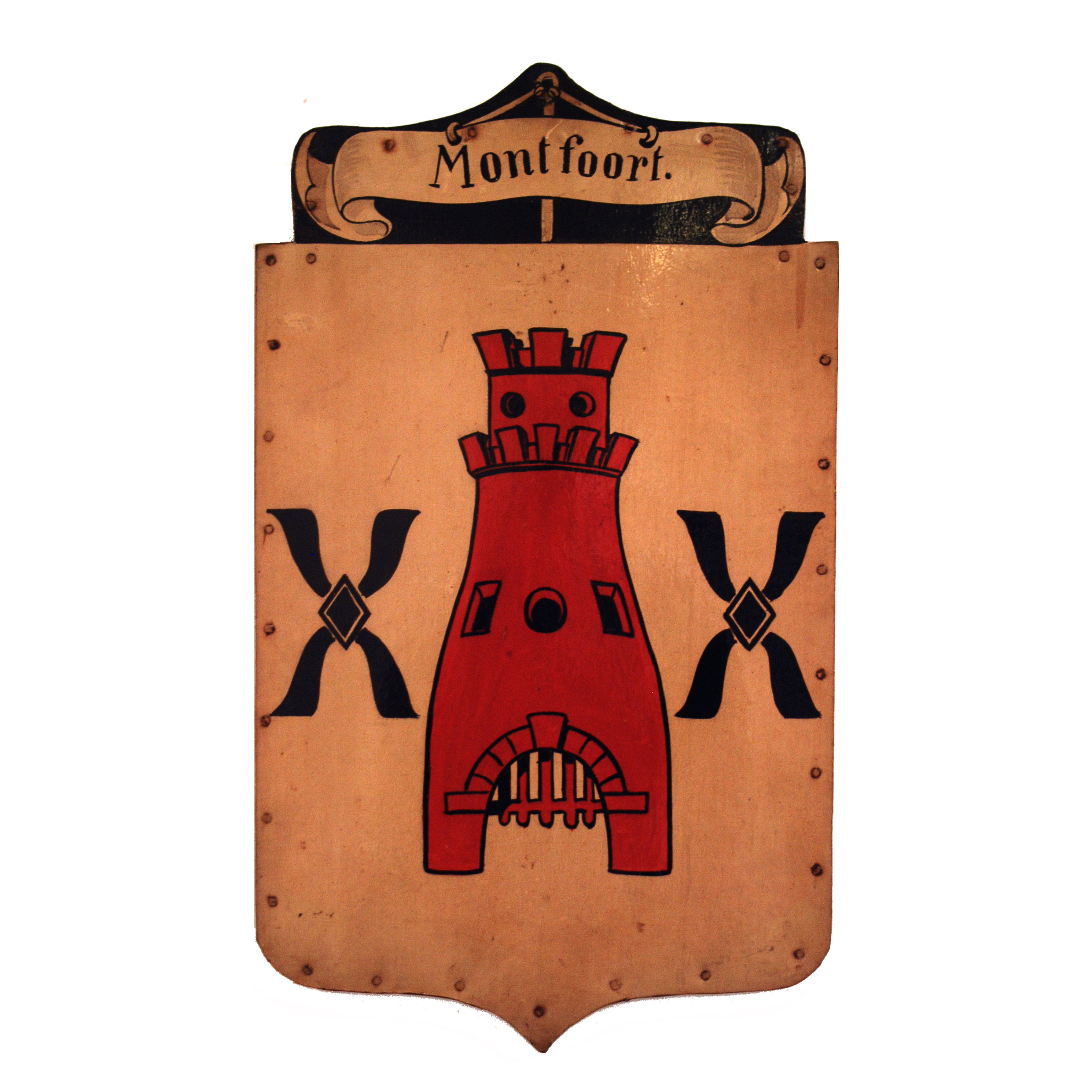 Wapenschild, Montfoort, St. Eloyen Gasthuis. Ca. 1886