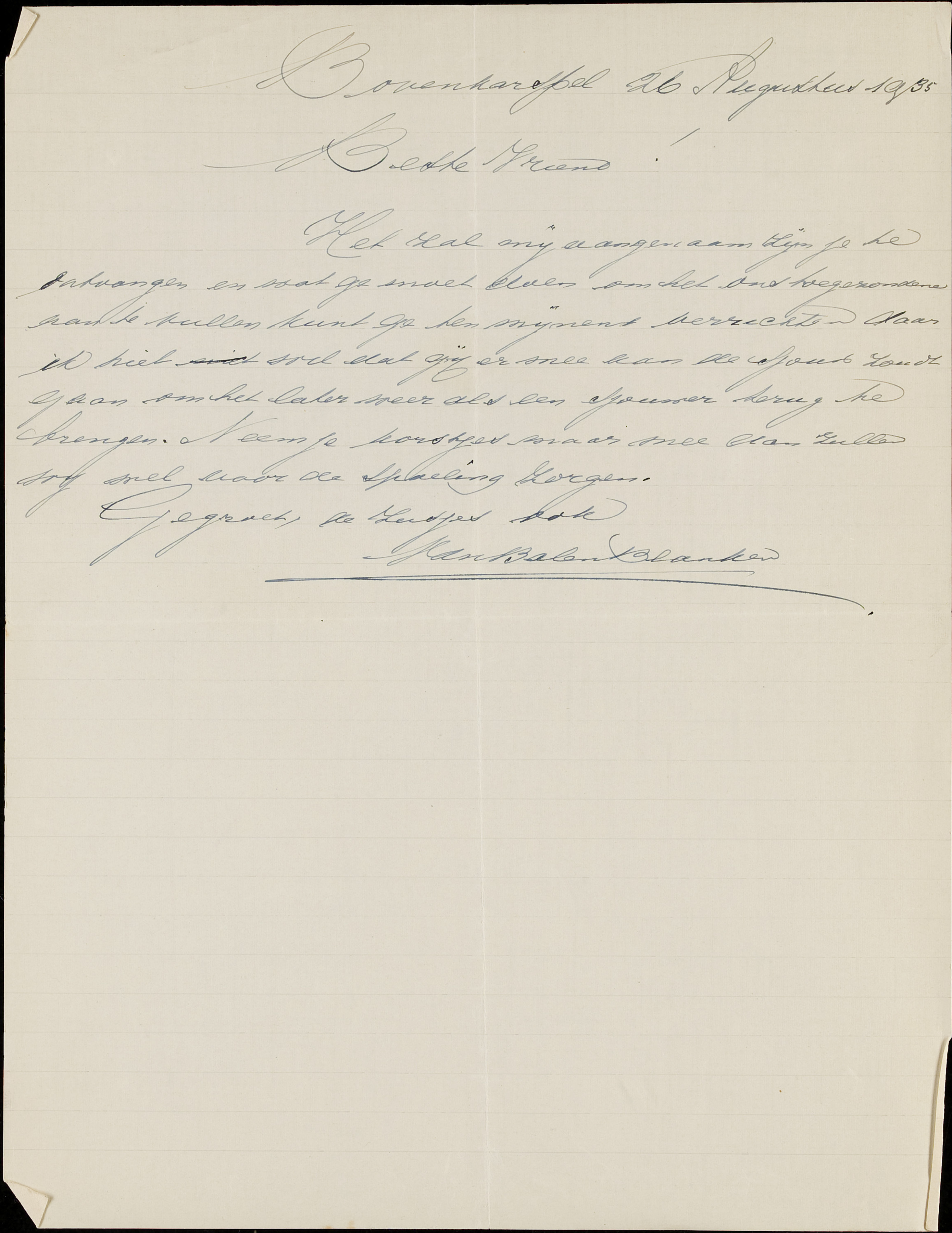 Correspondentie en offertes aan M.D. Kalker, Kolfbond. 1933-1939