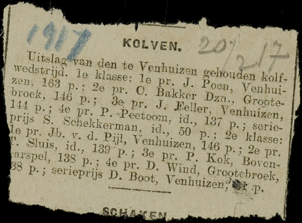 Kranten en knipsels, M.D. Kalker. 1937-1939