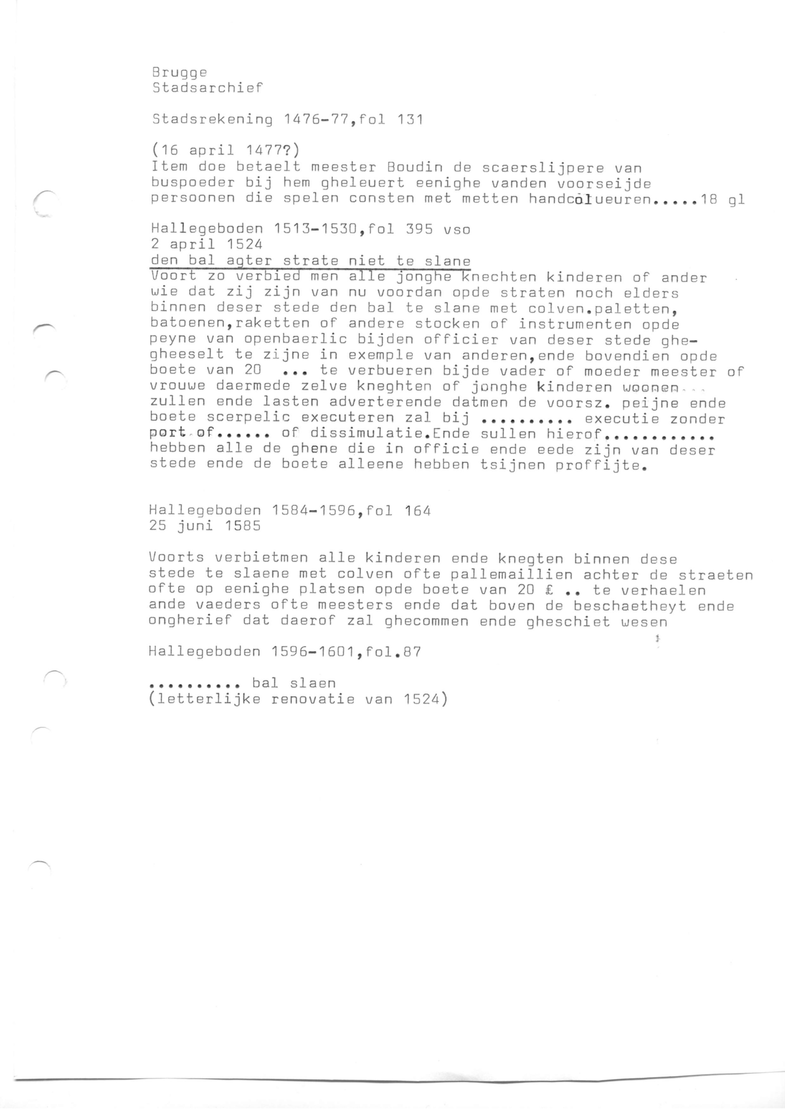 Rechtsbronnen Brugge (transcripties)