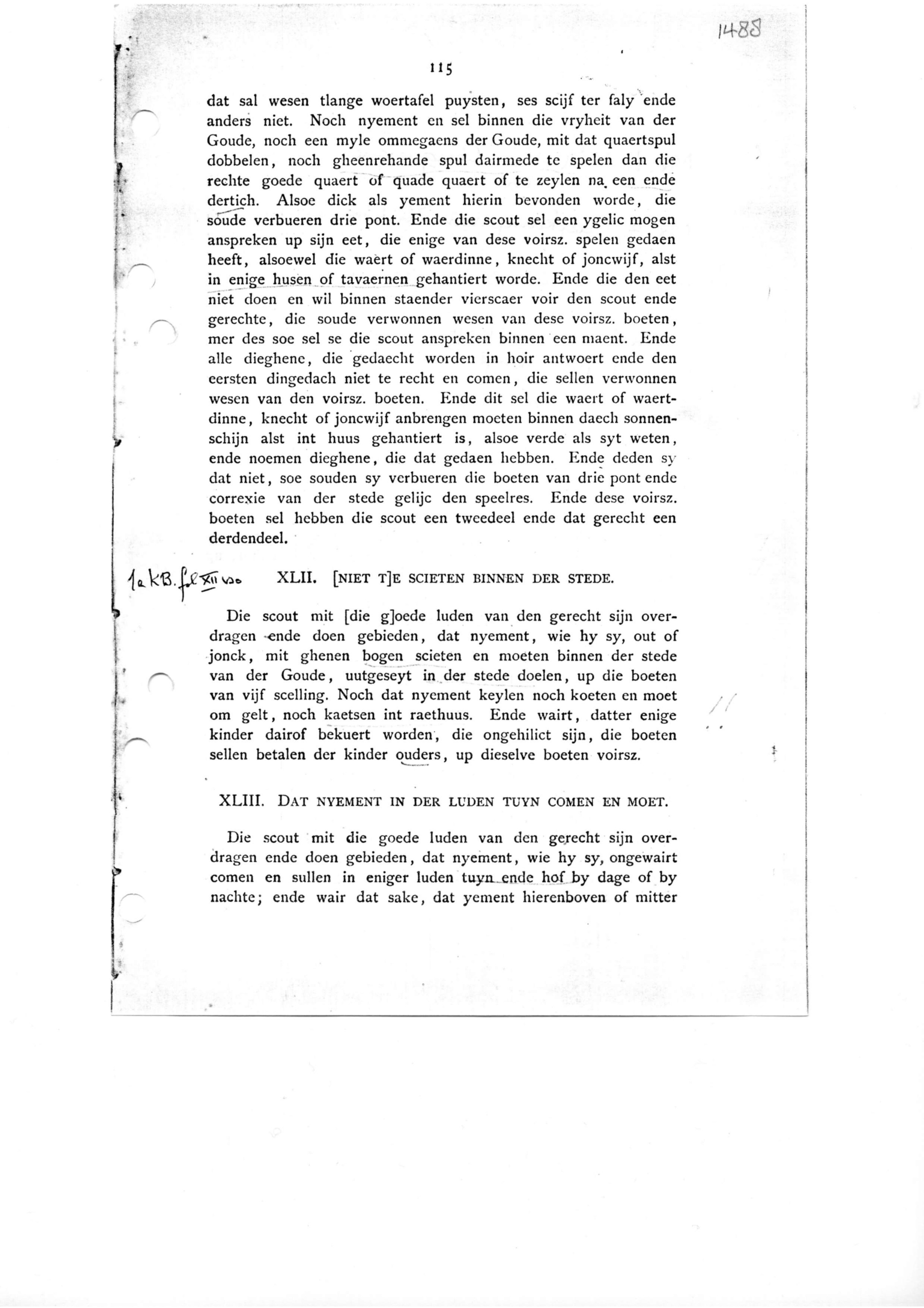 Rechtsbronnen, Keurboeken Gouda (transcripties)