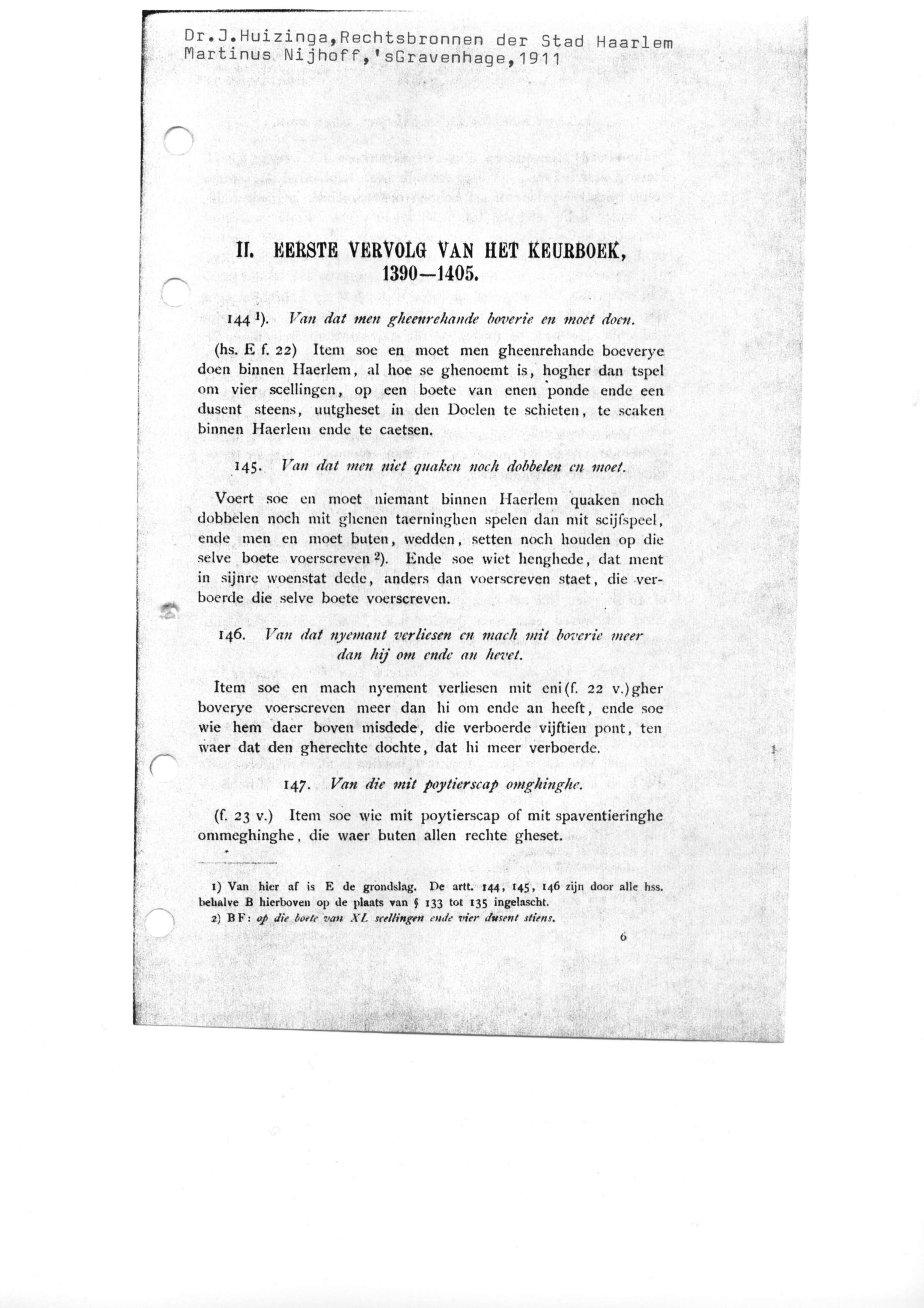 Rechtsbronnen, Keurboeken Haarlem (transcripties)