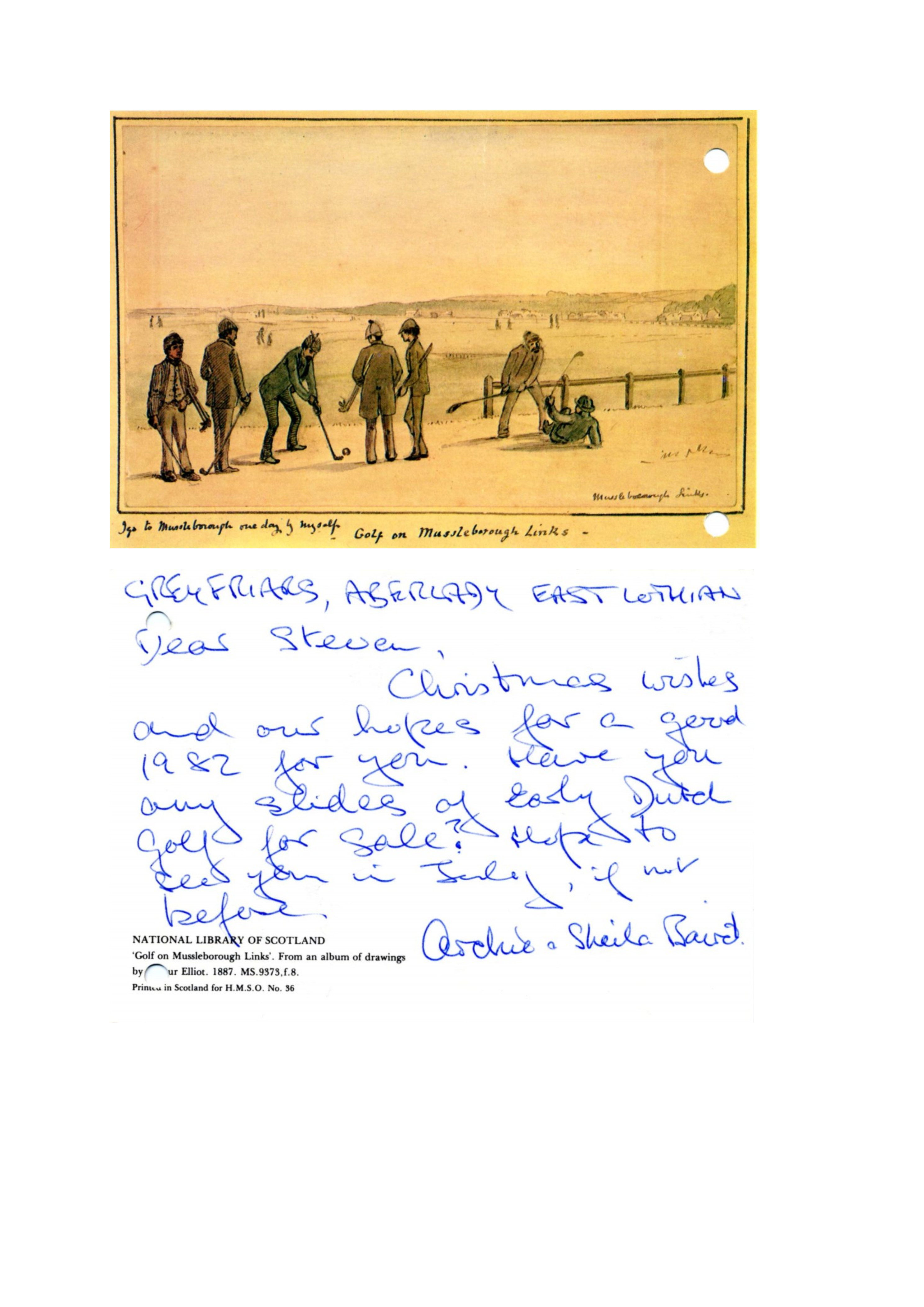 Correspondentie, Steven J.H. van Hengel met Archie & Sheila Baird, Christmas Wishes. 1981-1982