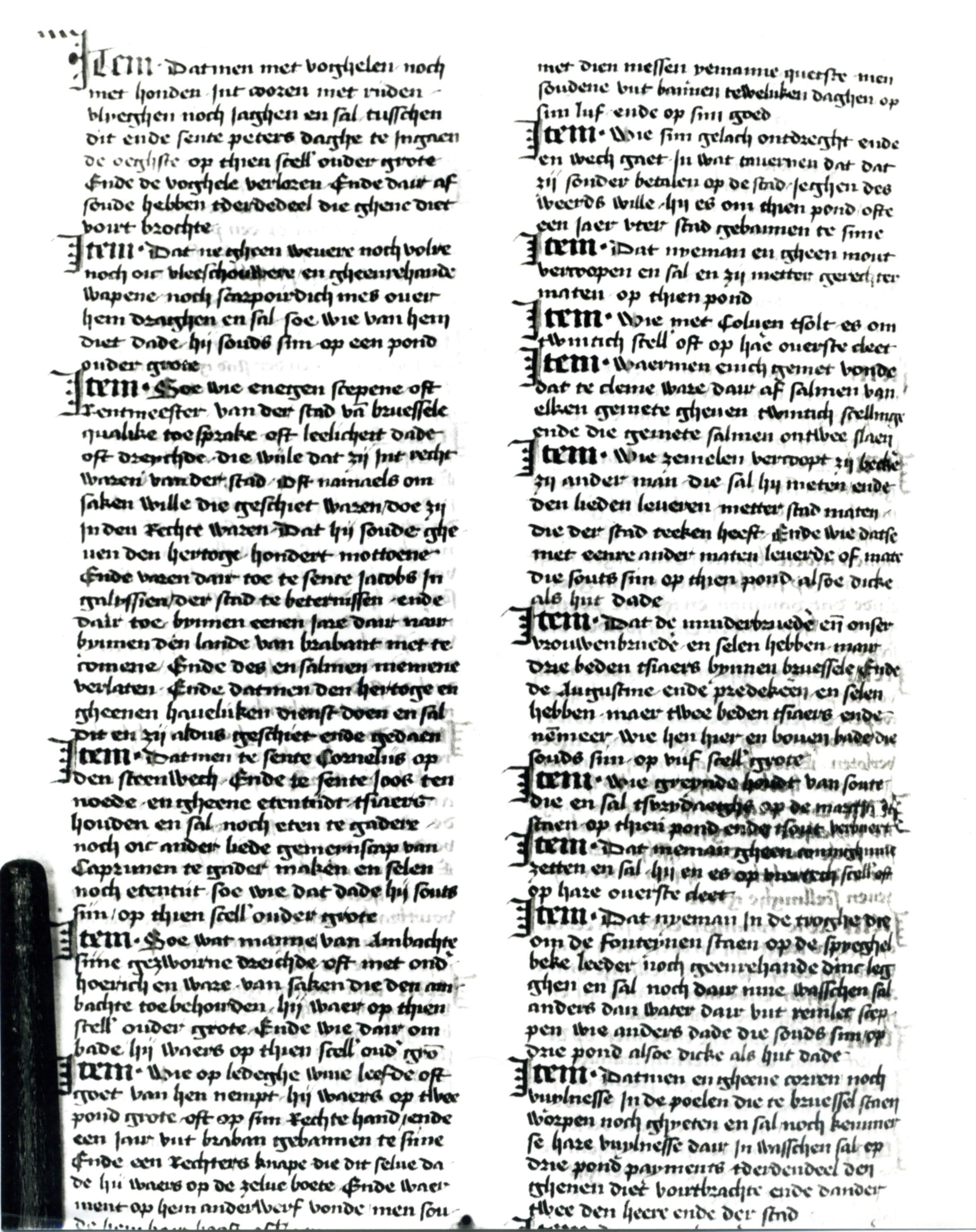 Archief S.J.H. van Hengel, Brussel, Cartularium II, folio 215 verso - 1360