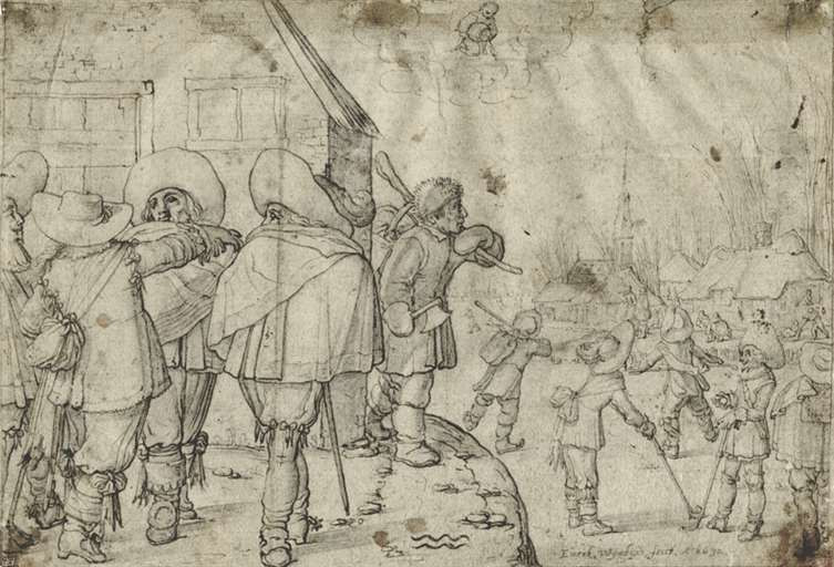 Evert Wyntgis, People on the ice - 1632