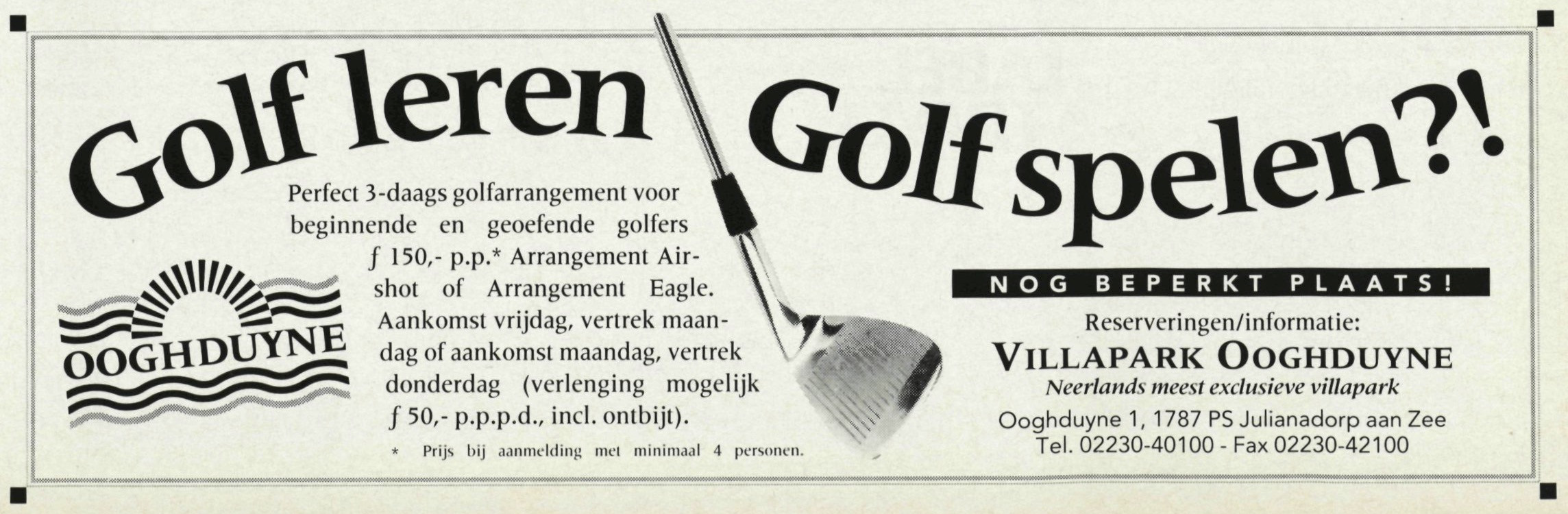 Golf leren, golf spelen - 1993