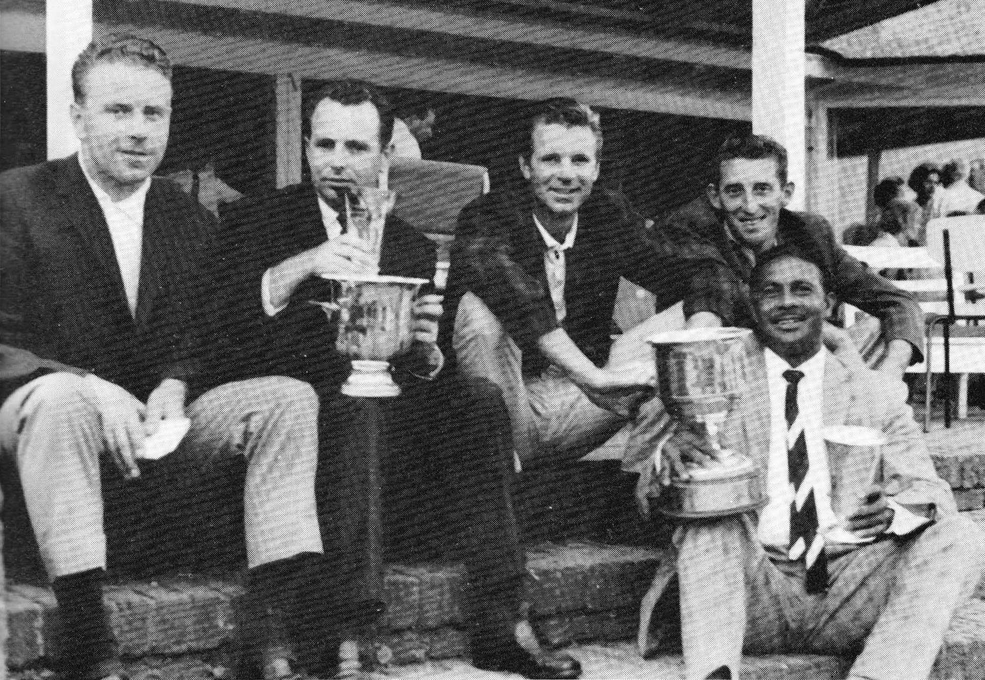 D. Swaelens, G. Emsens, H. Henning, E. Ball, S. Sewgolum, Dutch Open - 1964