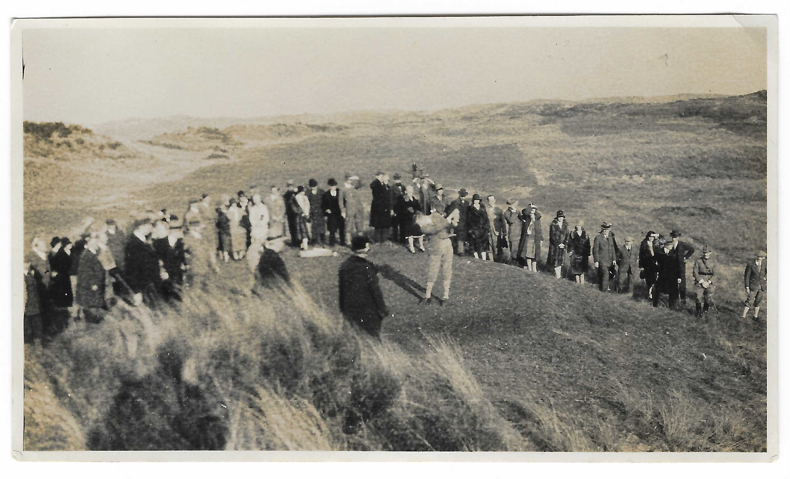Jan Blansjaar, nog voor de opening van de 15de tee van de nieuwe baan van de Kennemer G&CC - 1928