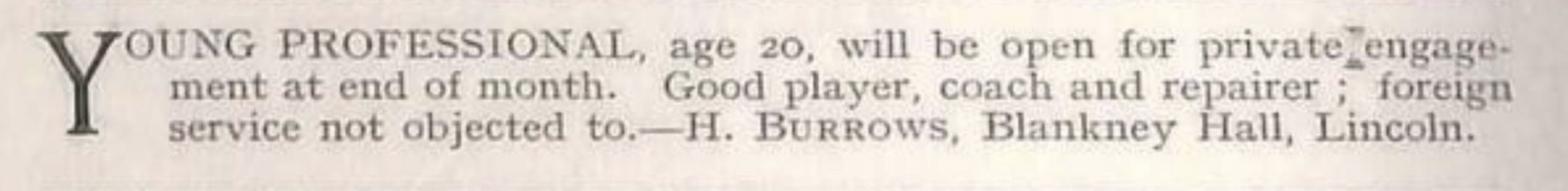 H. Burrows, Golf Illustrated - 1907