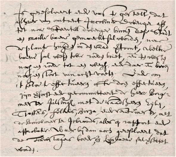 Burgemeesteren en Raad van Groningen, besluit  om een “maille baene” of maliebaan aan te laten leggen - 1646
