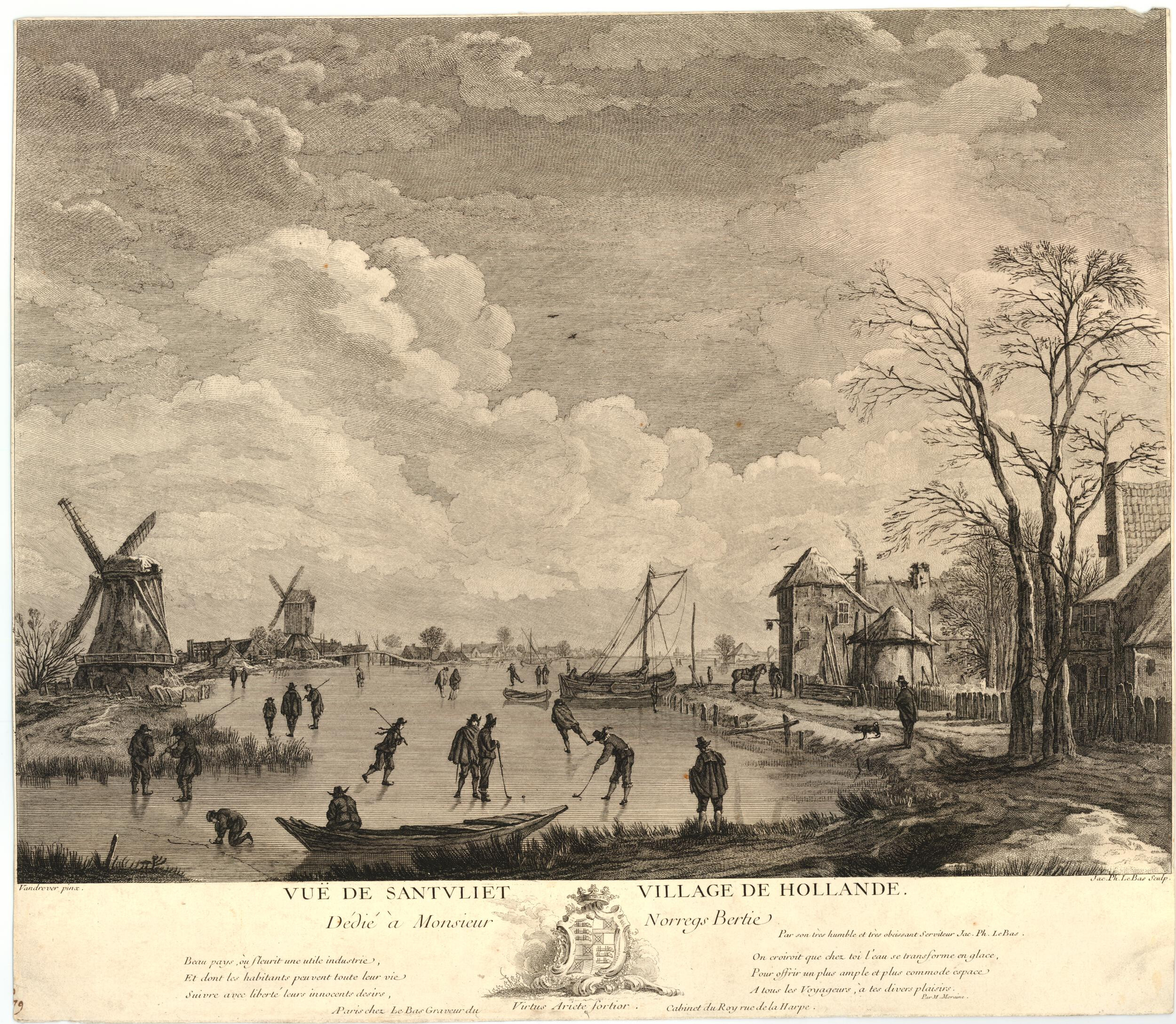 Jacques-Philippe Le Bas, Vuë de Santuliet Village de Hollande - 1748