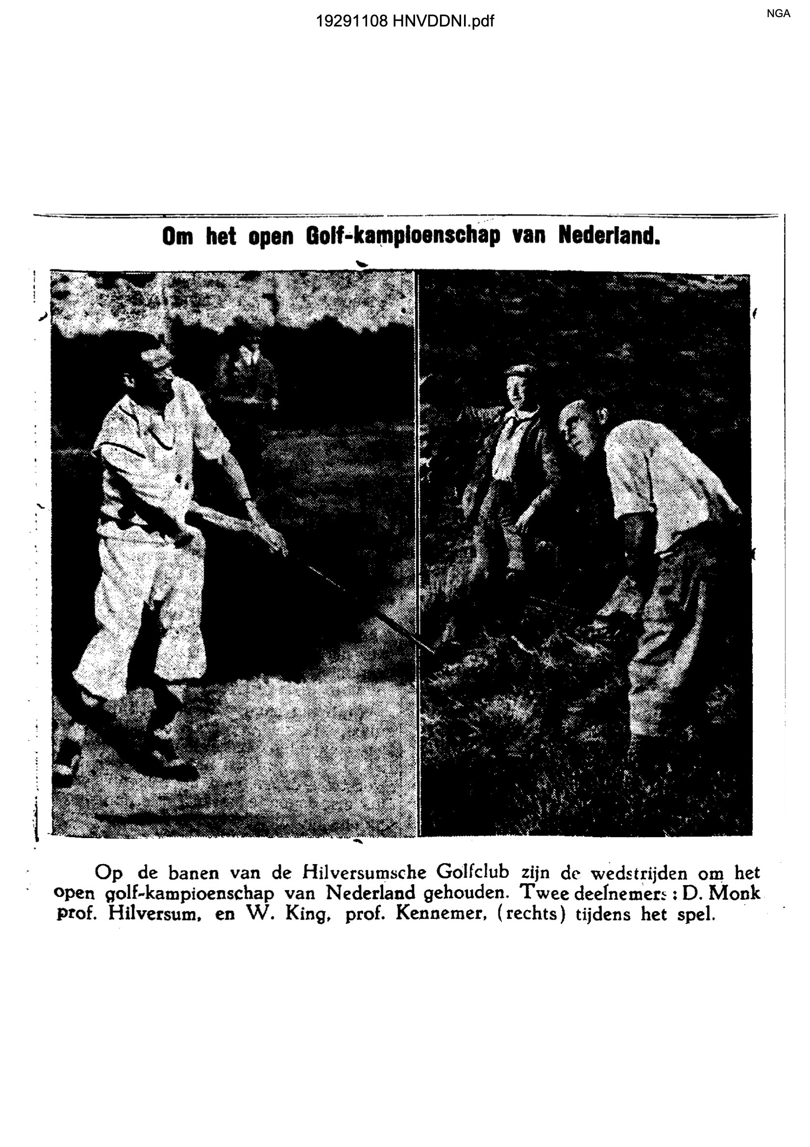 Het Nieuws van den DagNI - 19291108