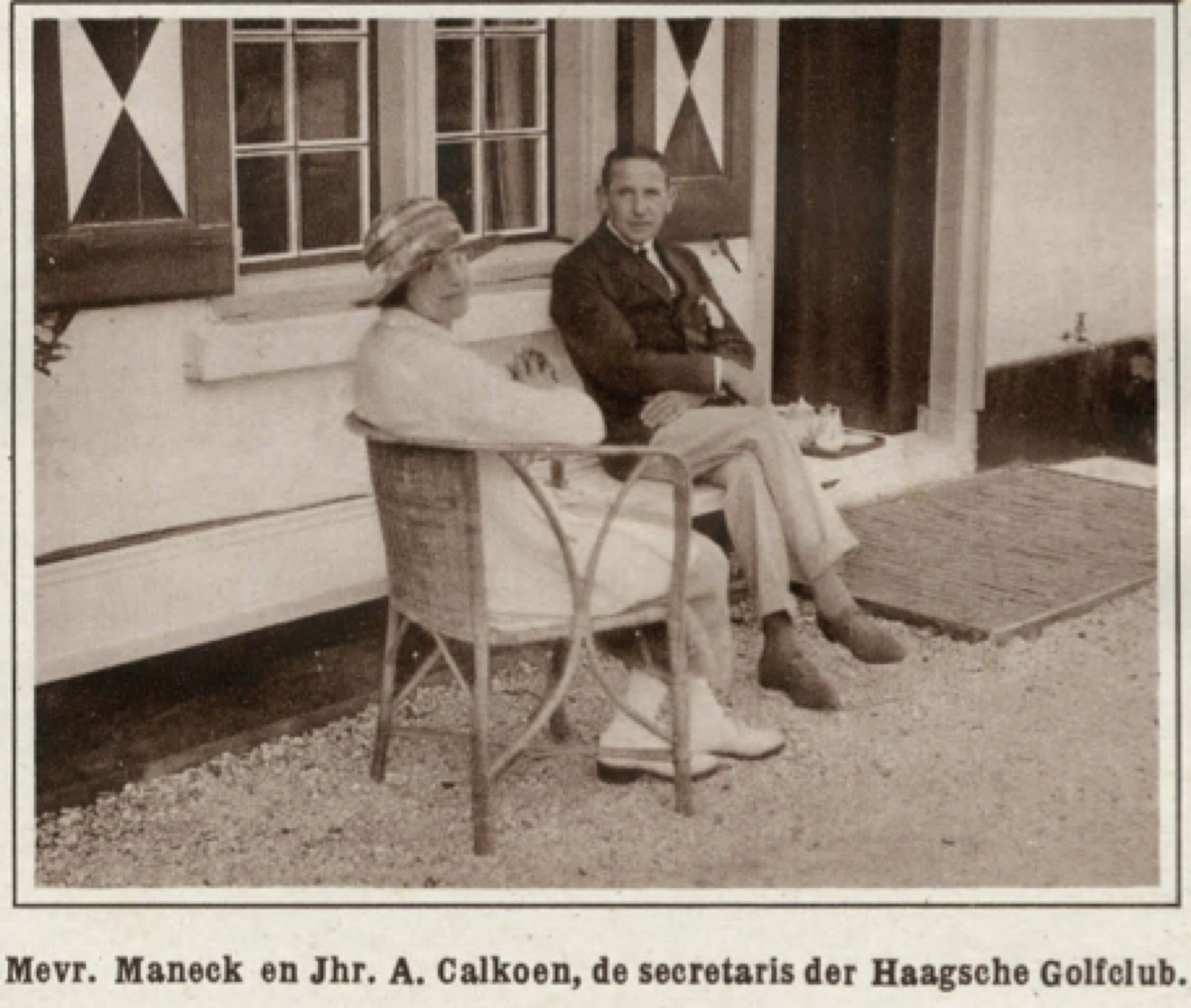 A. Calkoen van Limmen en Mevr. Maneck - 1922