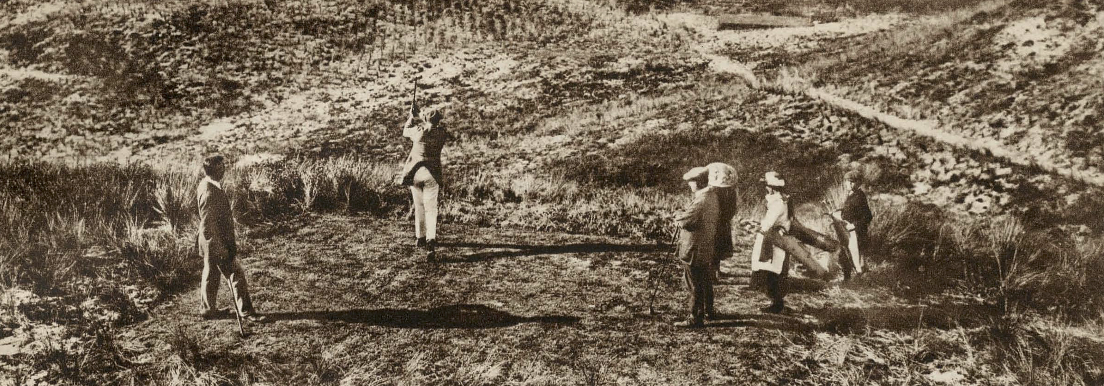 Gezicht op de 5e hole van de Noordwijksche - 1922