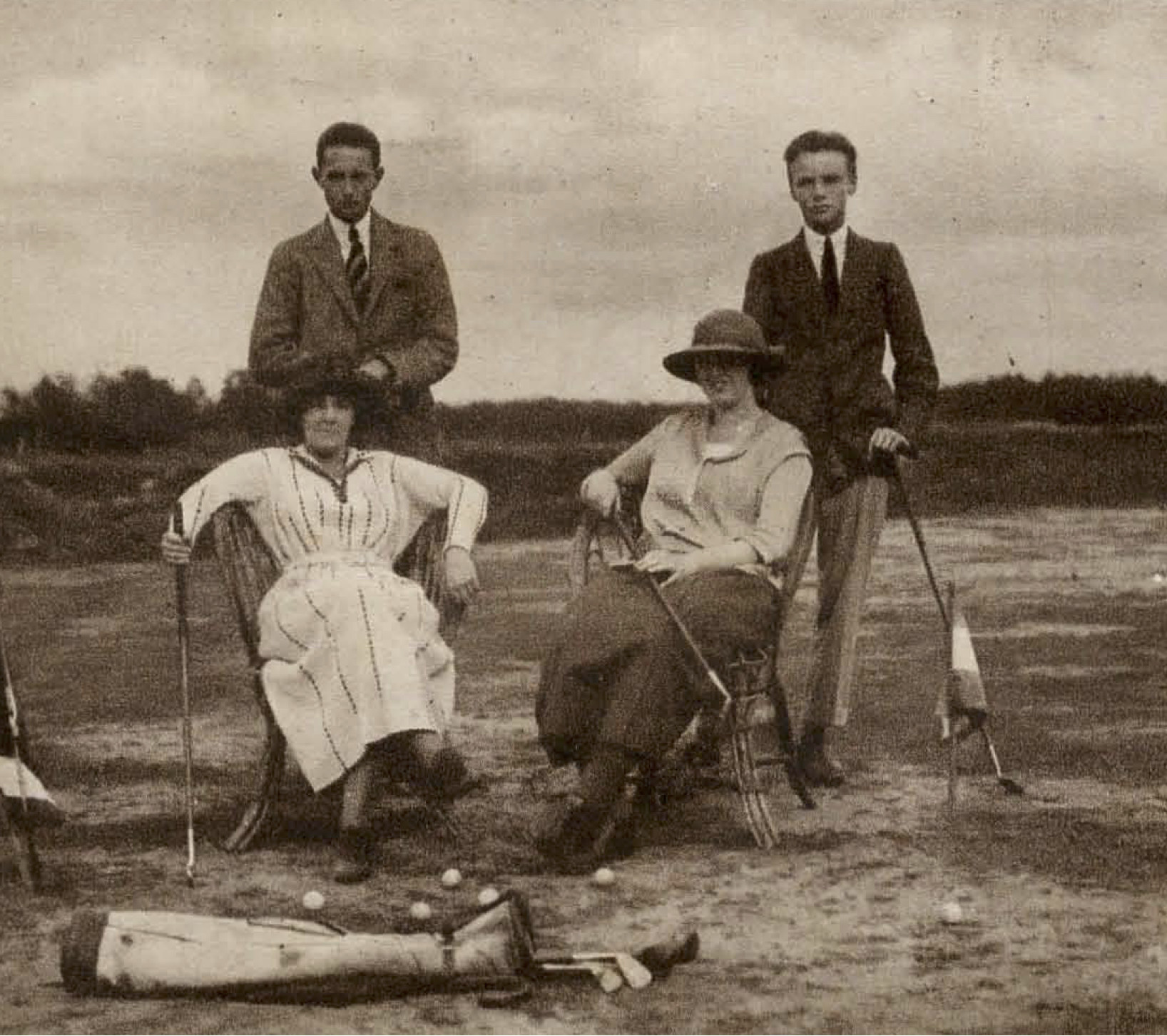 Winnaars van de vlaggenwedstrijd foursome - 1922