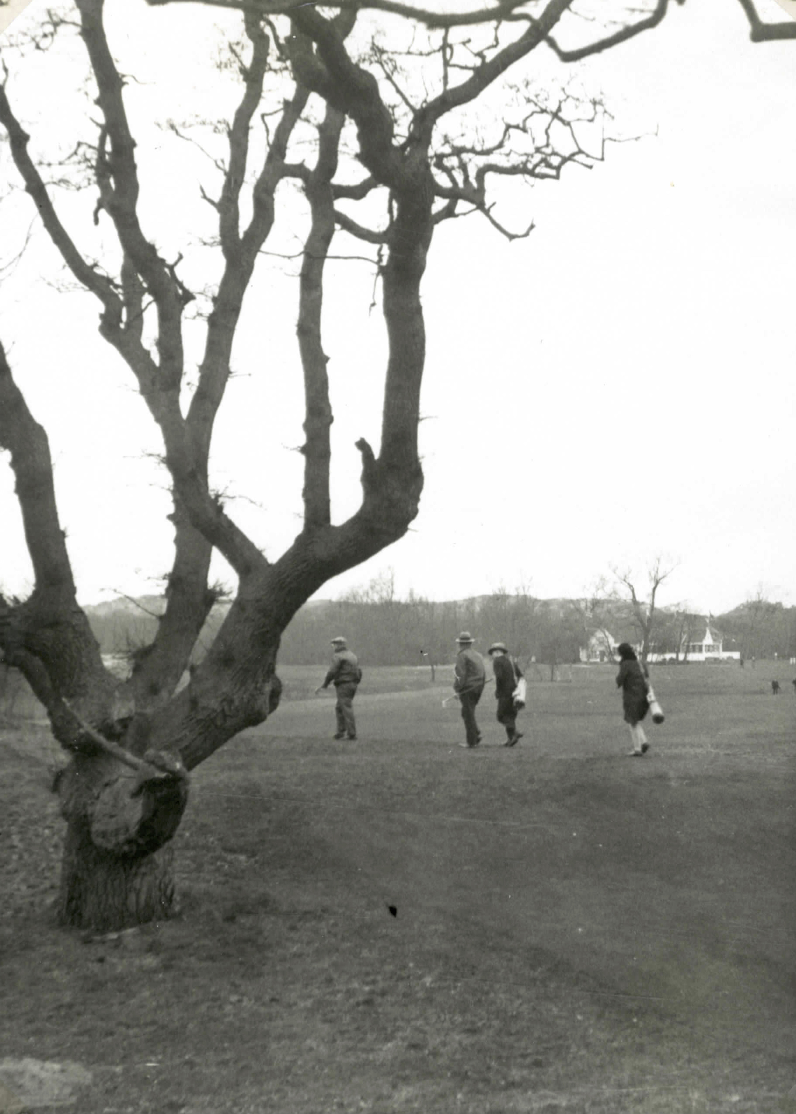 L.W. Taale bij dikke oude boom - 1923
