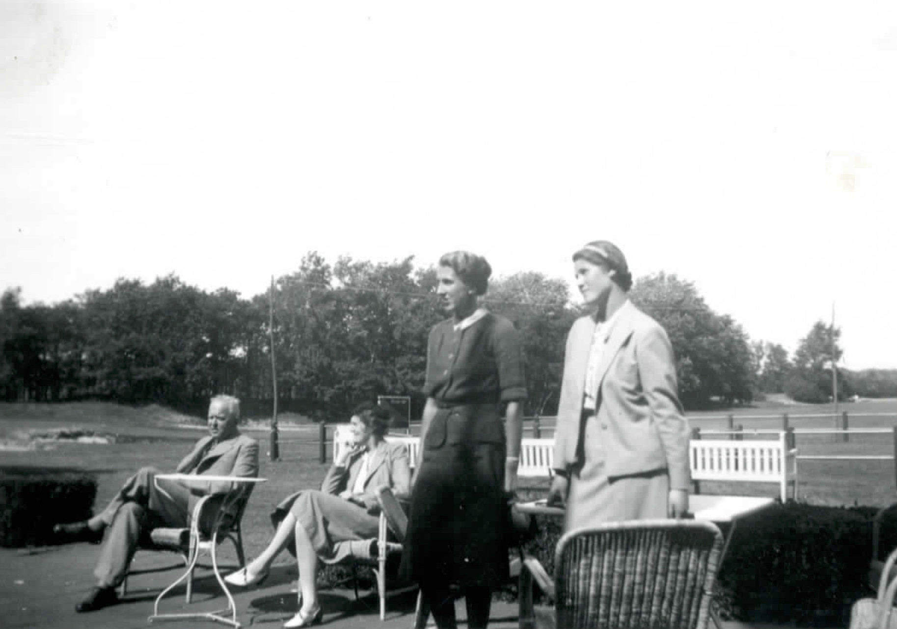 Spelers op het terras - 1930