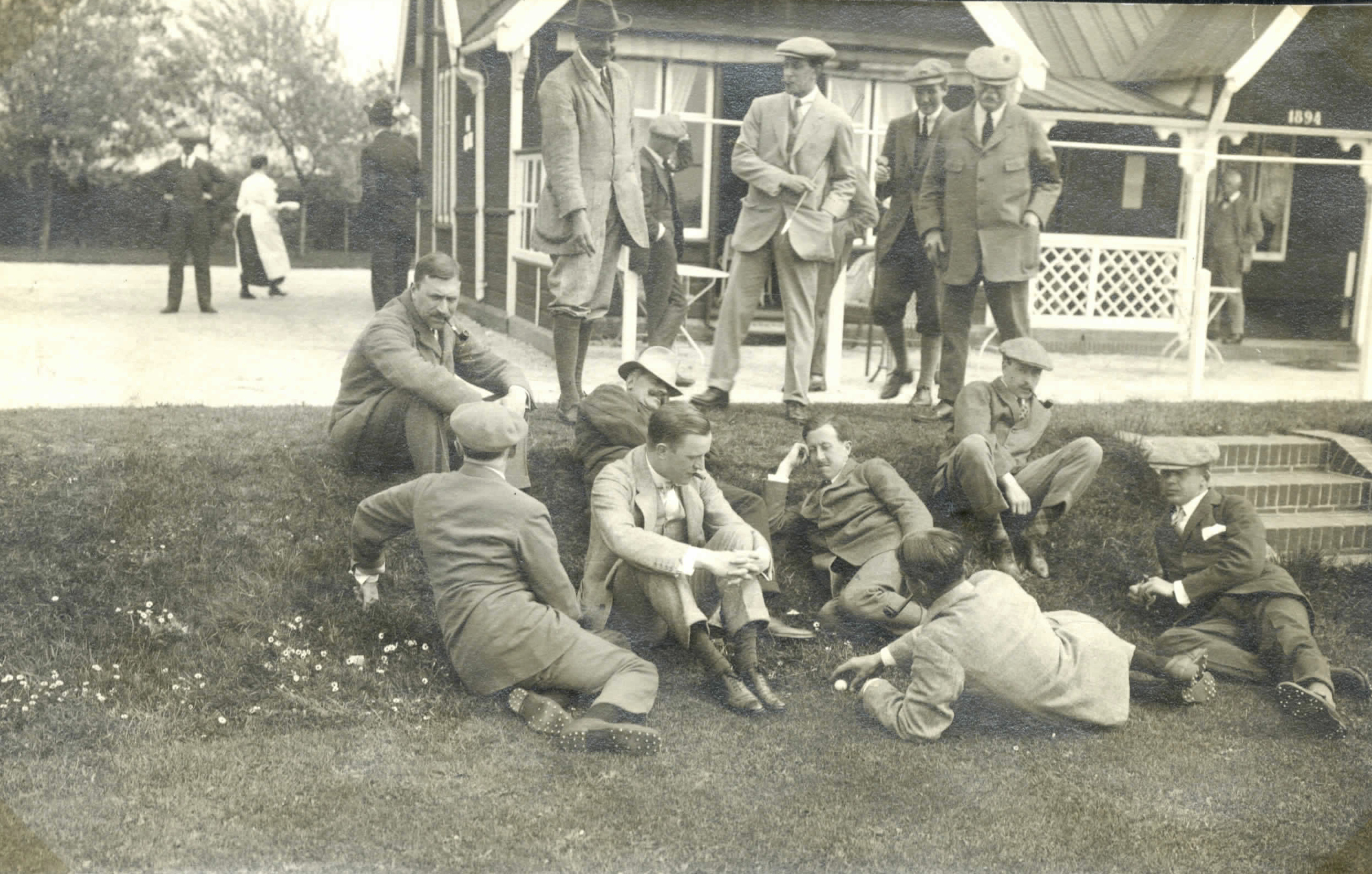 Spelers voor clubhuis Haagsche GC