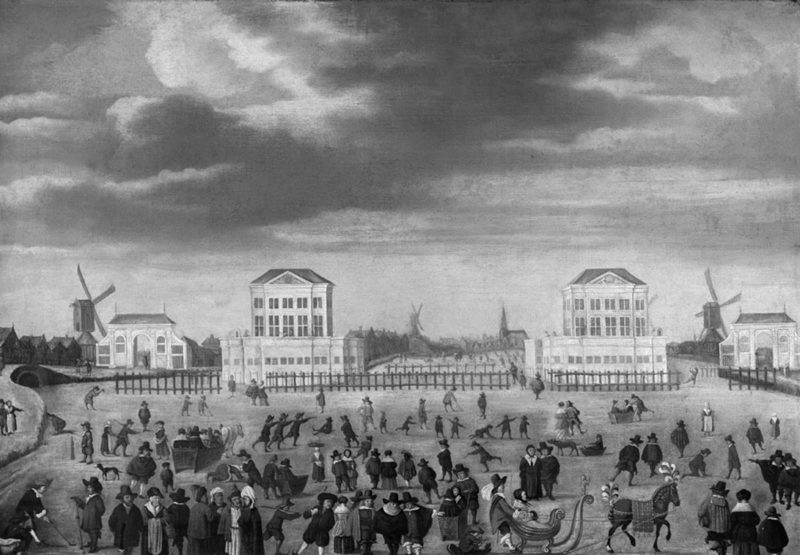 Anoniem, ​De blokhuizen in de Amstel in de winter. 1651 - 1654