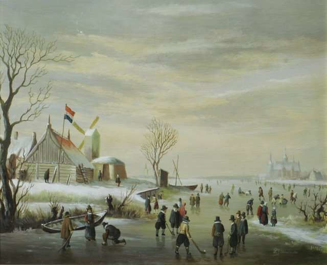 P.J. Arends, IJsvermaak. 20e-eeuw