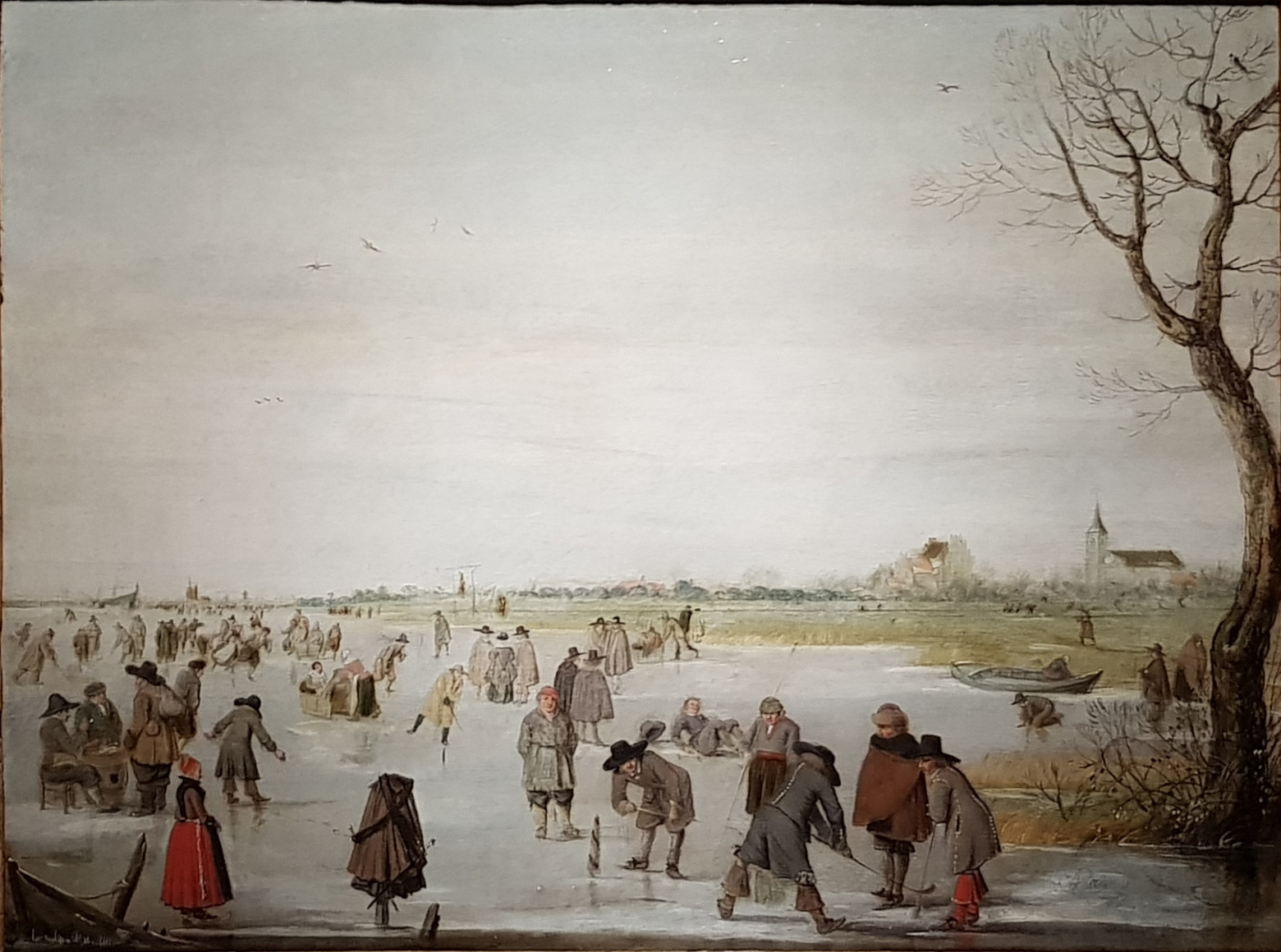 Barend Avercamp, Wintertafereel. Ca. 1665