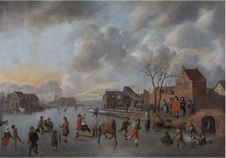 Cornelis Beelt, Schaatsers en colfspelers op vaart