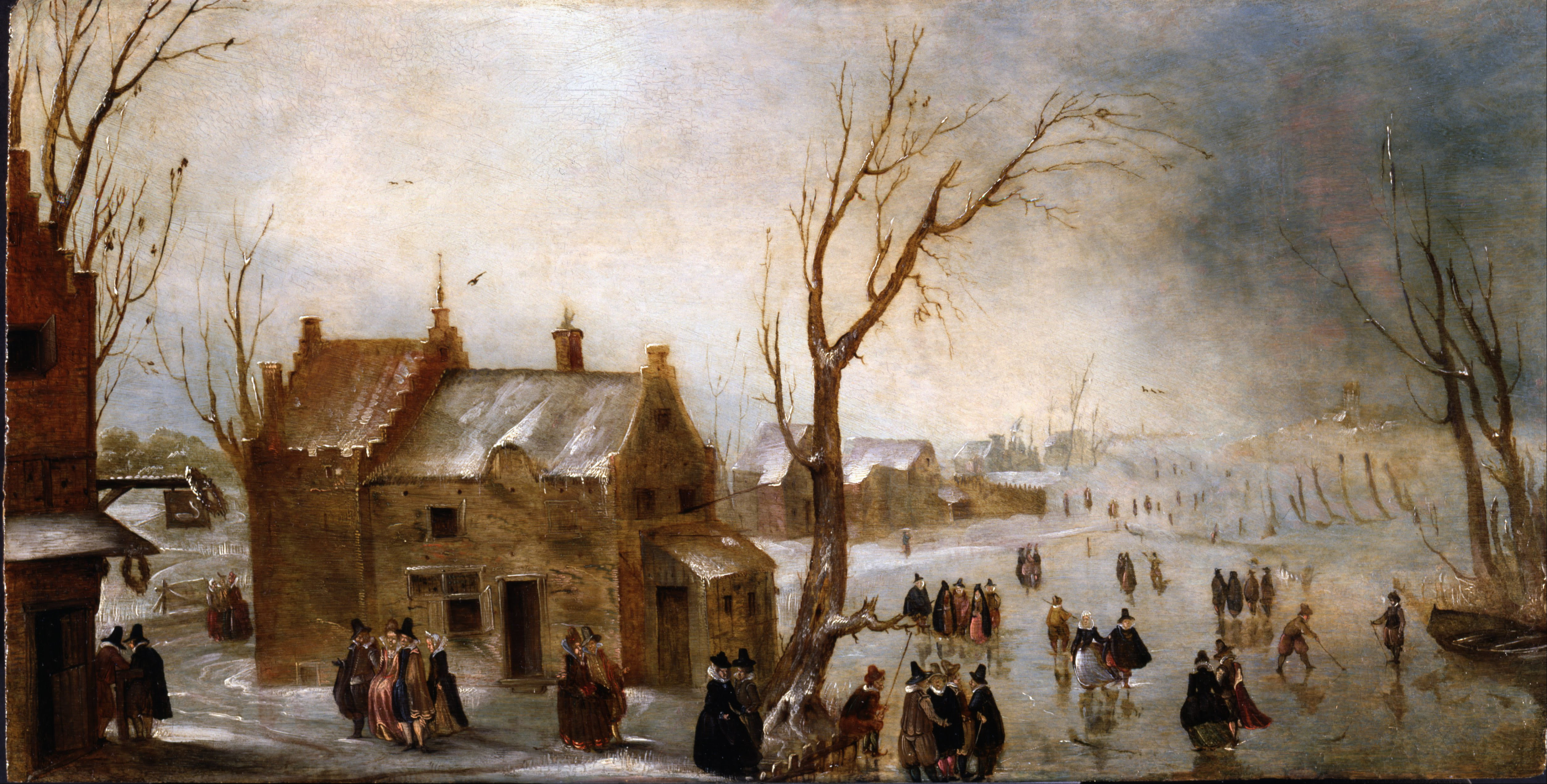 Christoffel van den Berghe, Winters tafereel op het ijs. Ca. 1615-1617