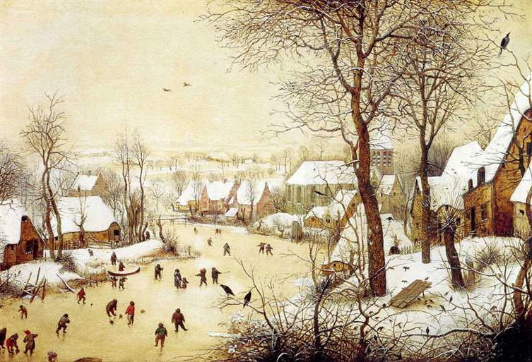 Pieter Breughel I, Winterlandschap met vogelknip