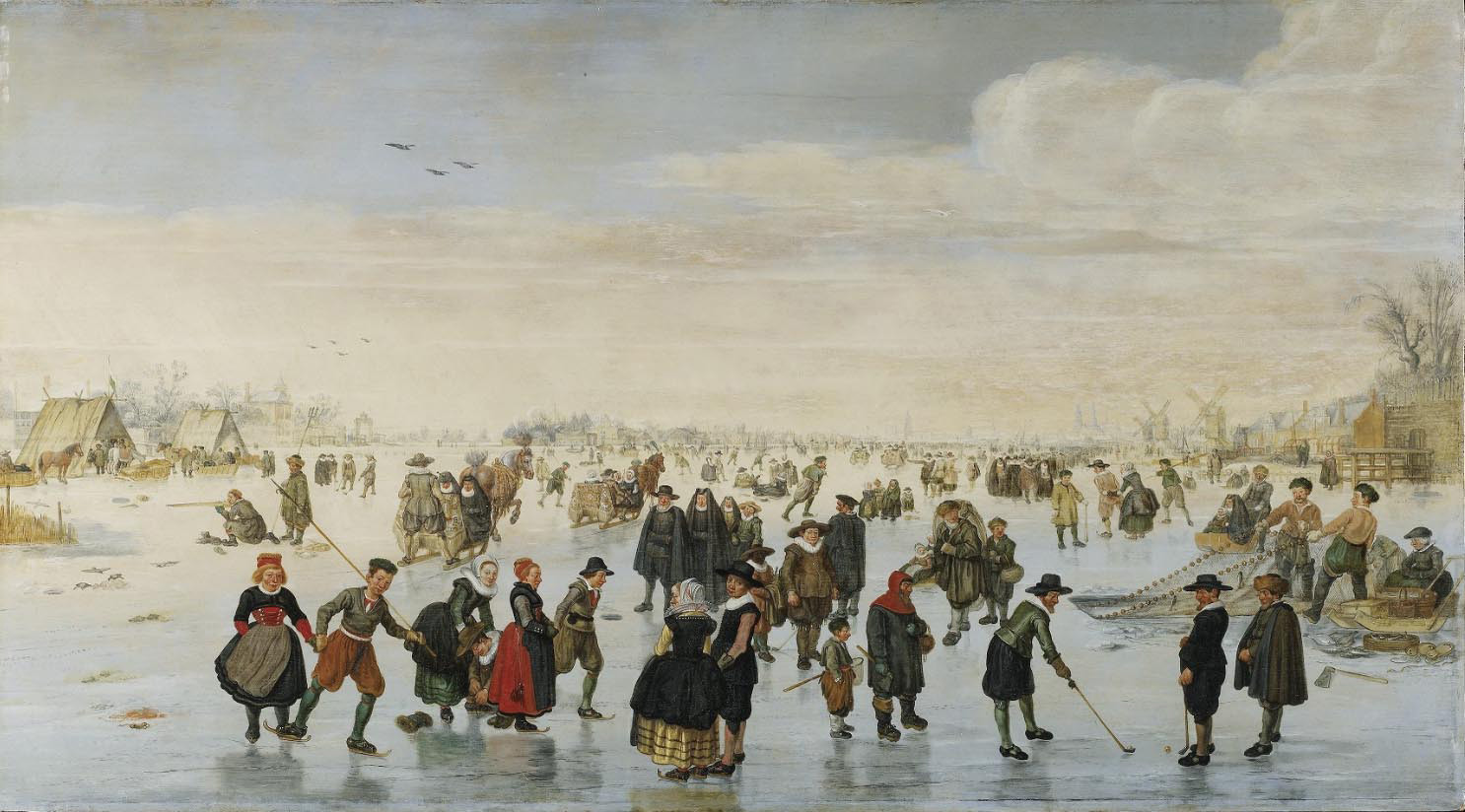 Arent Arentsz. genaamd Cabel, Frolicking on the Ice on the river Amstel