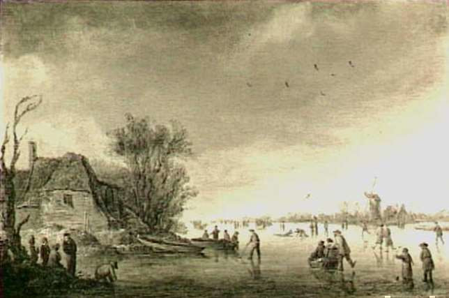 Jan Coelenbier, Landschap met ijsvermaak