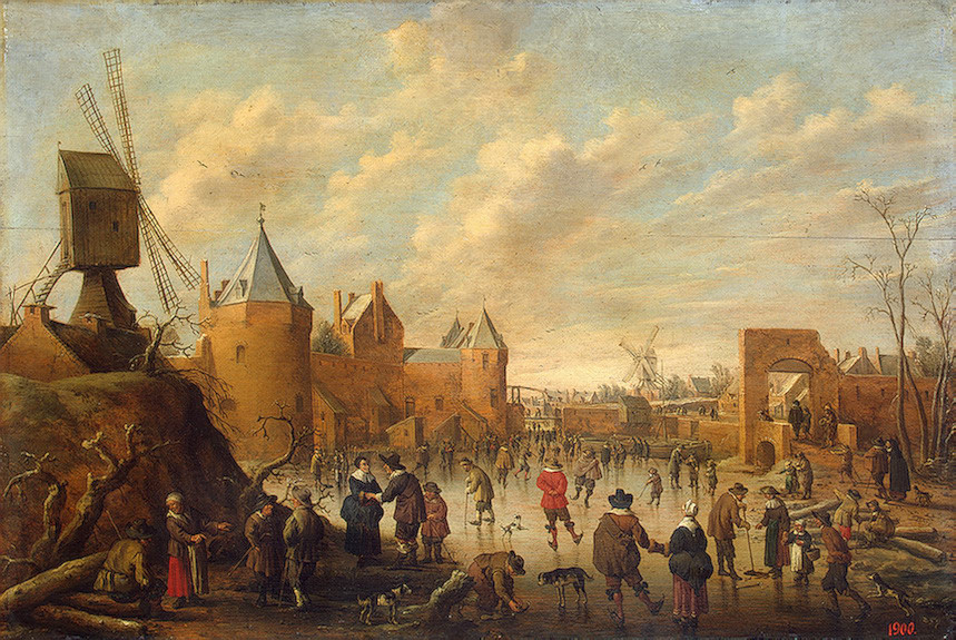 Joost Cornelisz. Droochsloot, Wintergezicht. 1620s