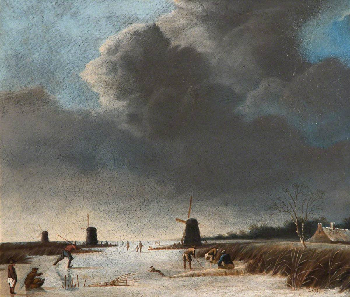 Hendrick Jacobsz. Dubbels, Winter Landscape with a Frozen River