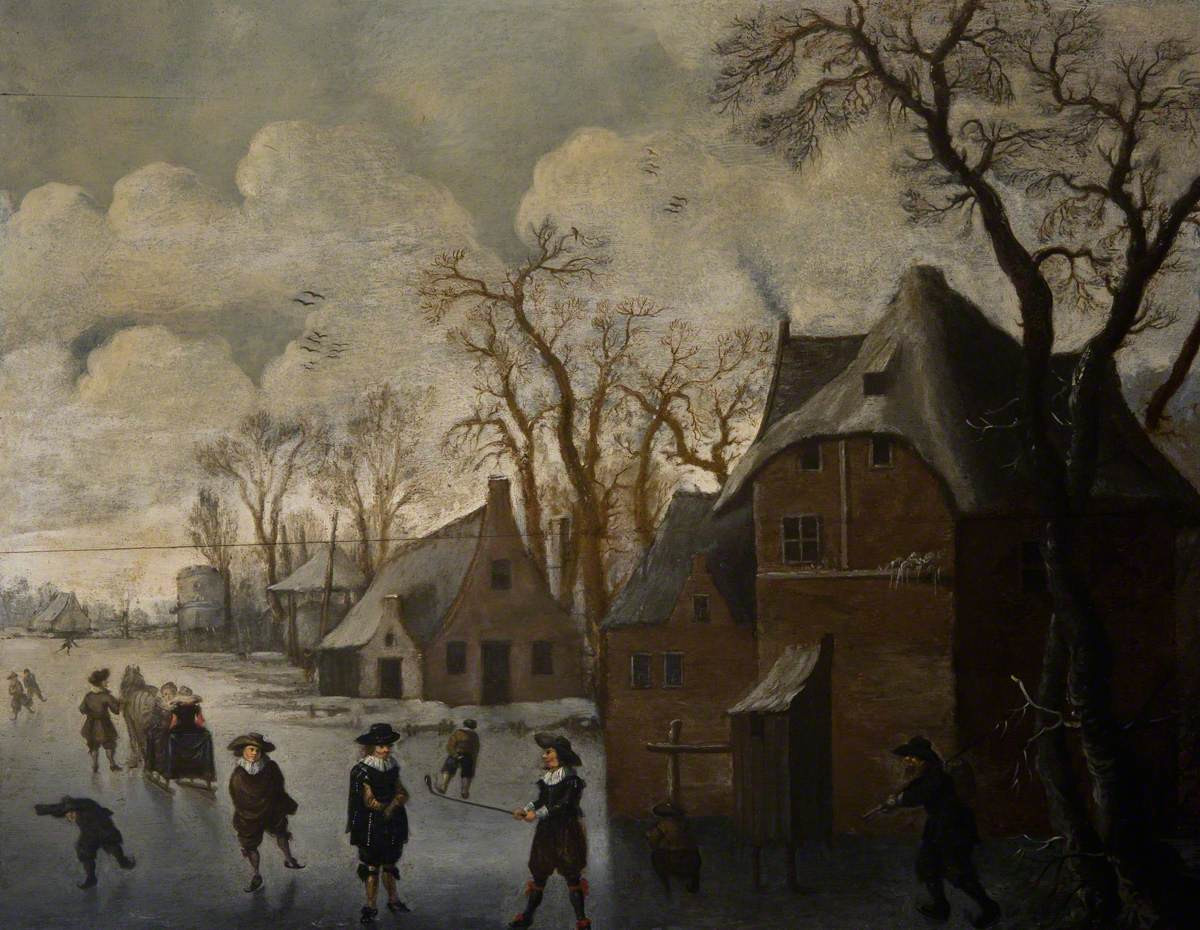 Thomas Heeremans, Winter Landscape with Figures on a River
