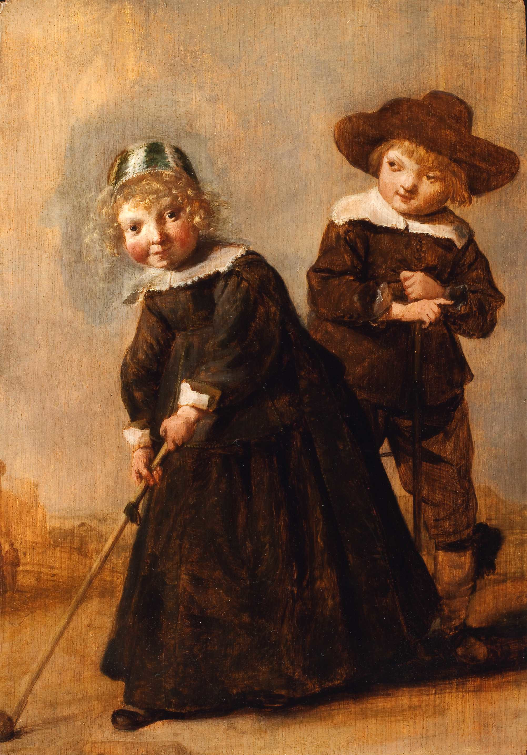 Judith Leyster, Meisje en Jongen samen aan het colven