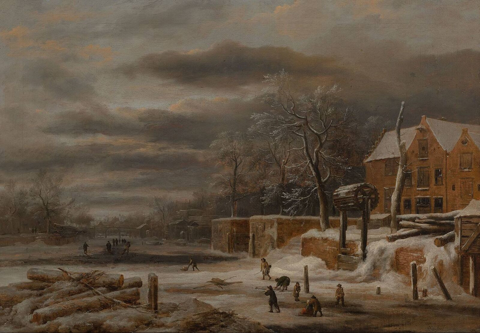 Jacob Isaacksz. van Ruisdael, Winter Landscape. C. 1670