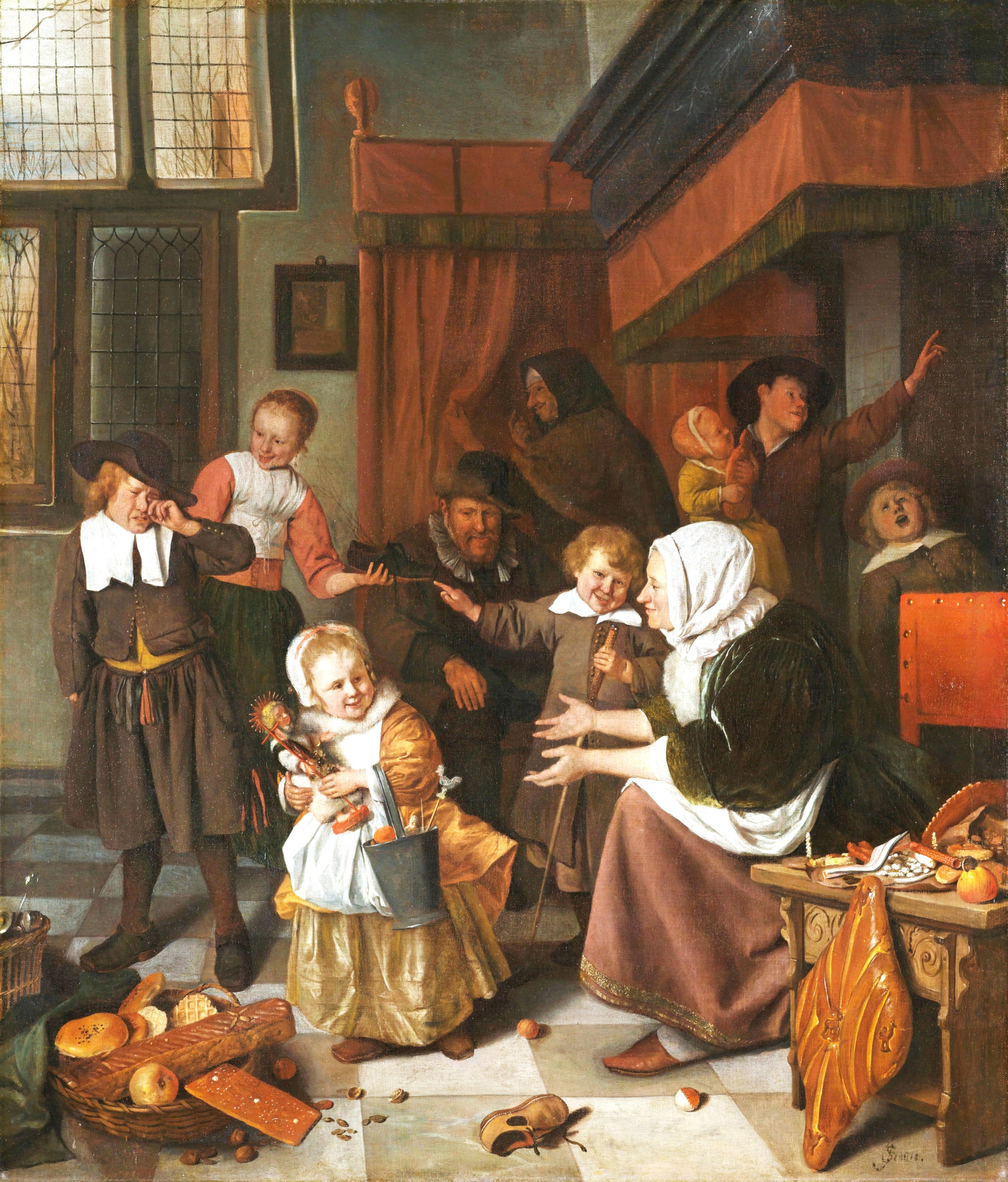 Jan Havicksz. Steen, Het St. Nicolaasfeest. Ca. 1665