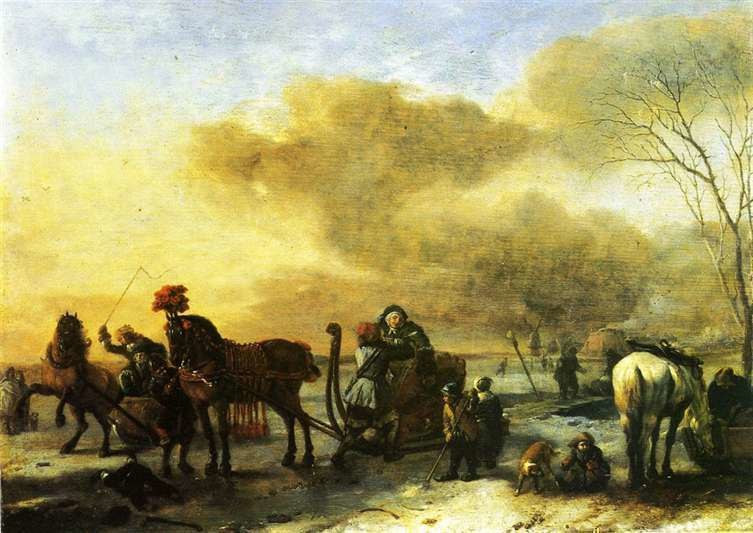 Philips Wouwerman, Colver overreden door een arrenslee