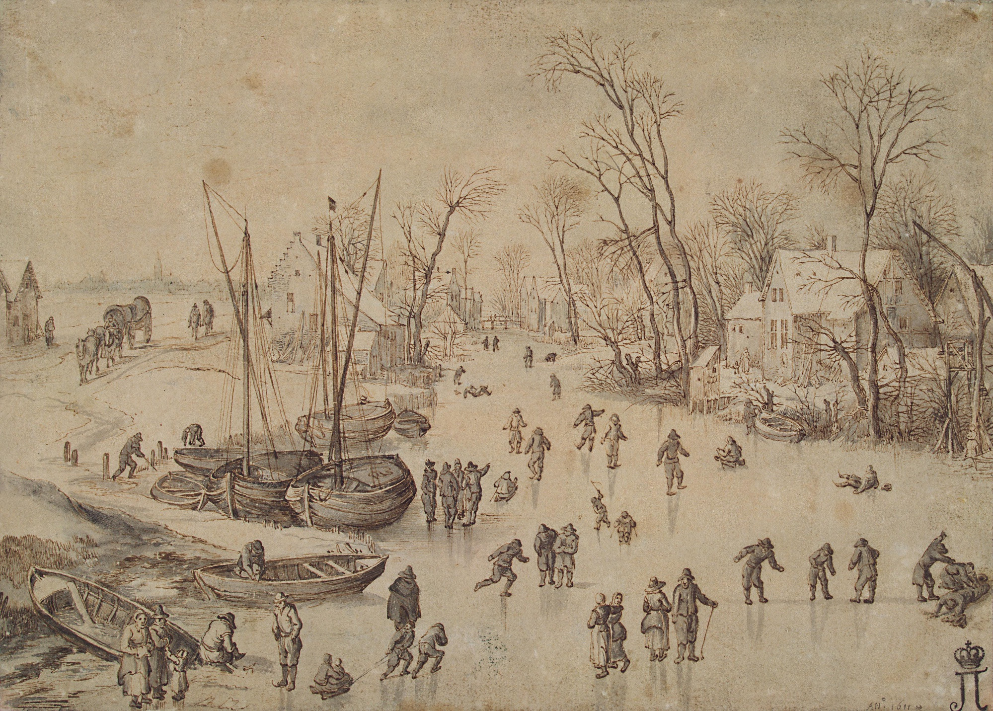 Jan Breughel I (de Fluweelen Brueghel), Winter Landscape. 1611