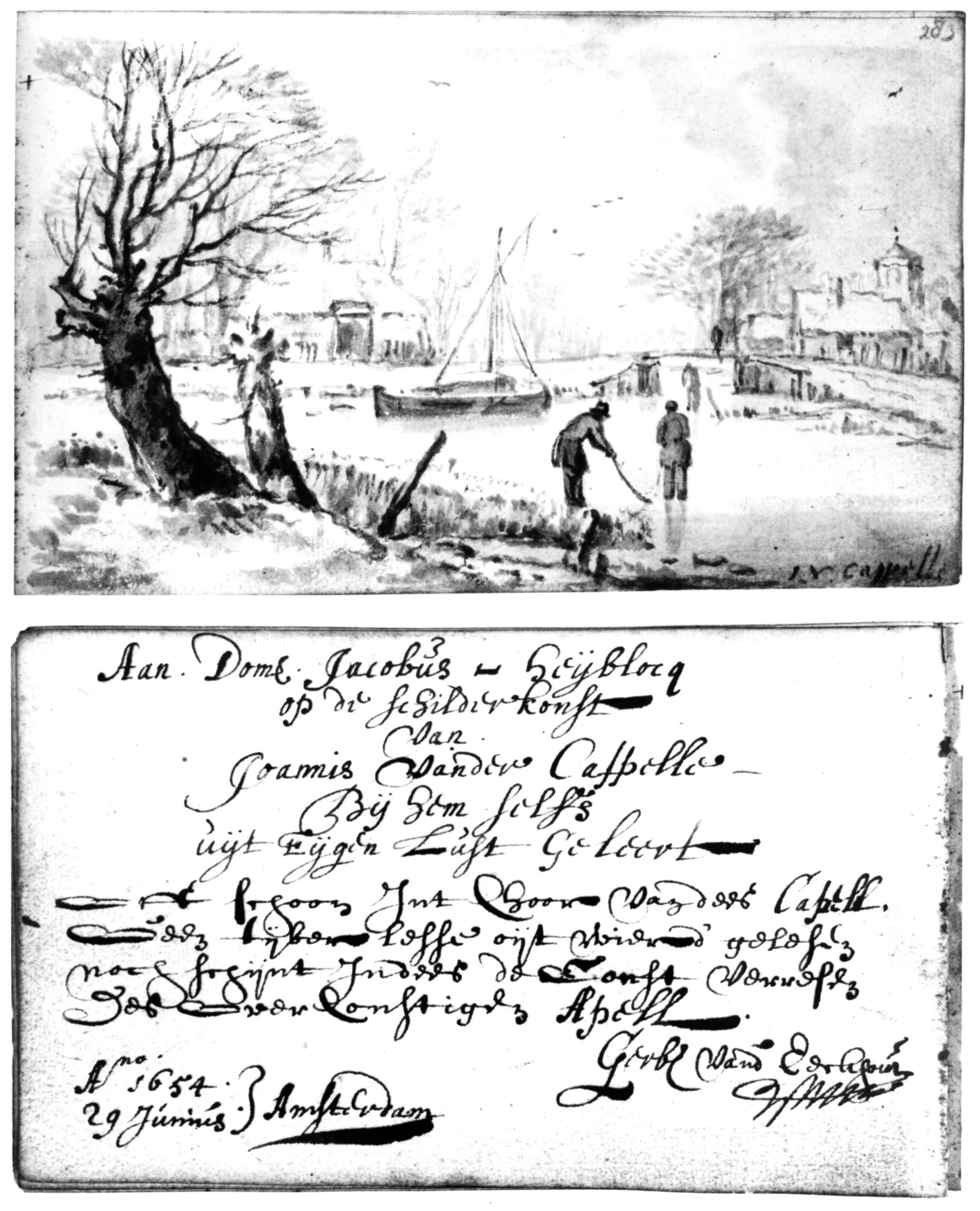 Jan van de Cappelle, Wintertafereel. 1654