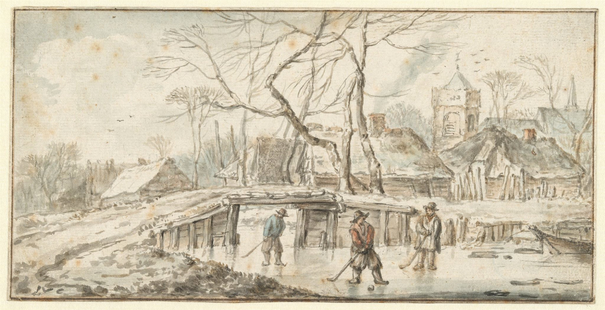 Jan van de Cappelle, Kolf auf dem Eis. Um 1660-1670