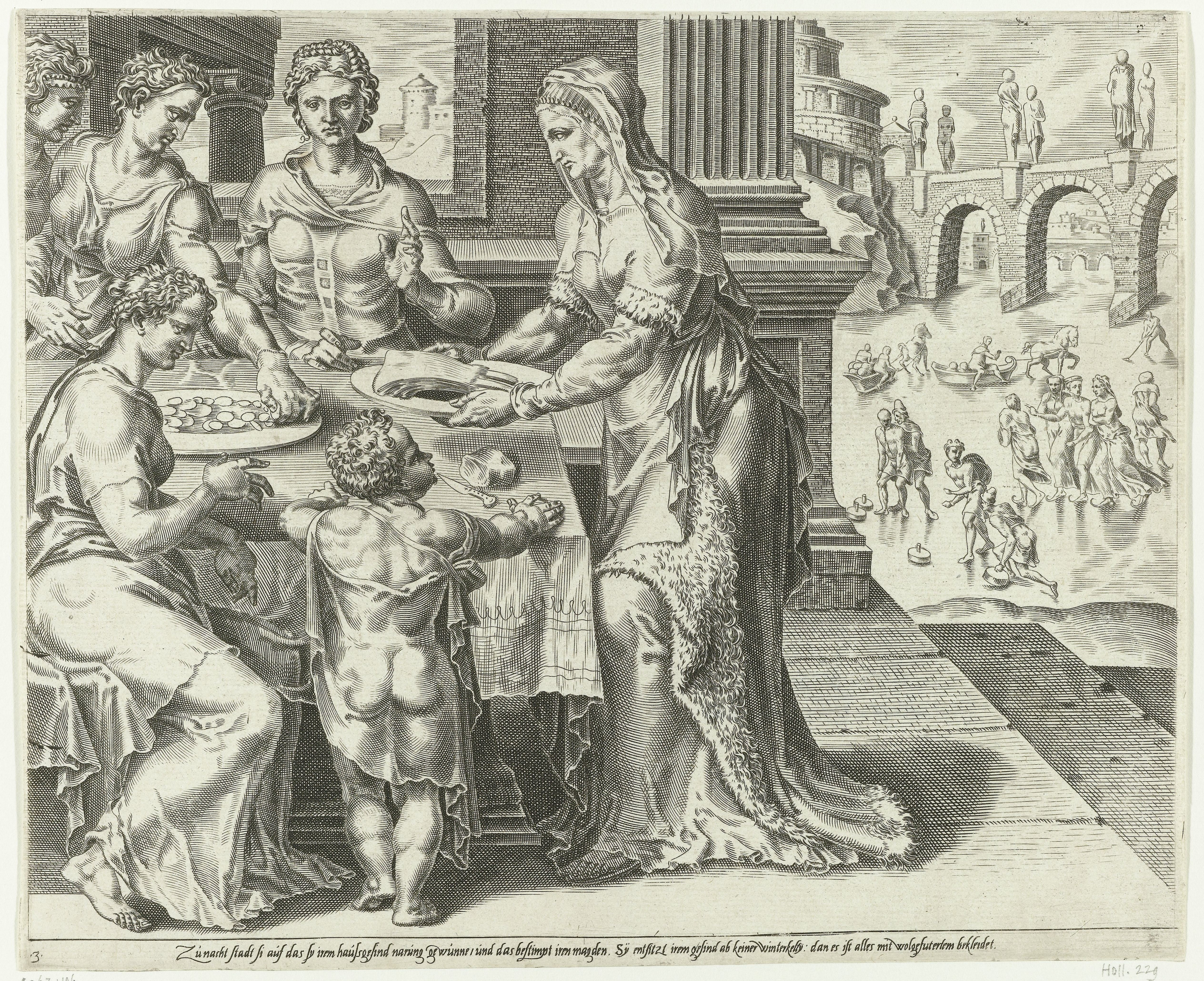 Dirck Volckertsz. Coornhert en Maarten van Heemskerck, De deugdzame huisvrouw. 1555