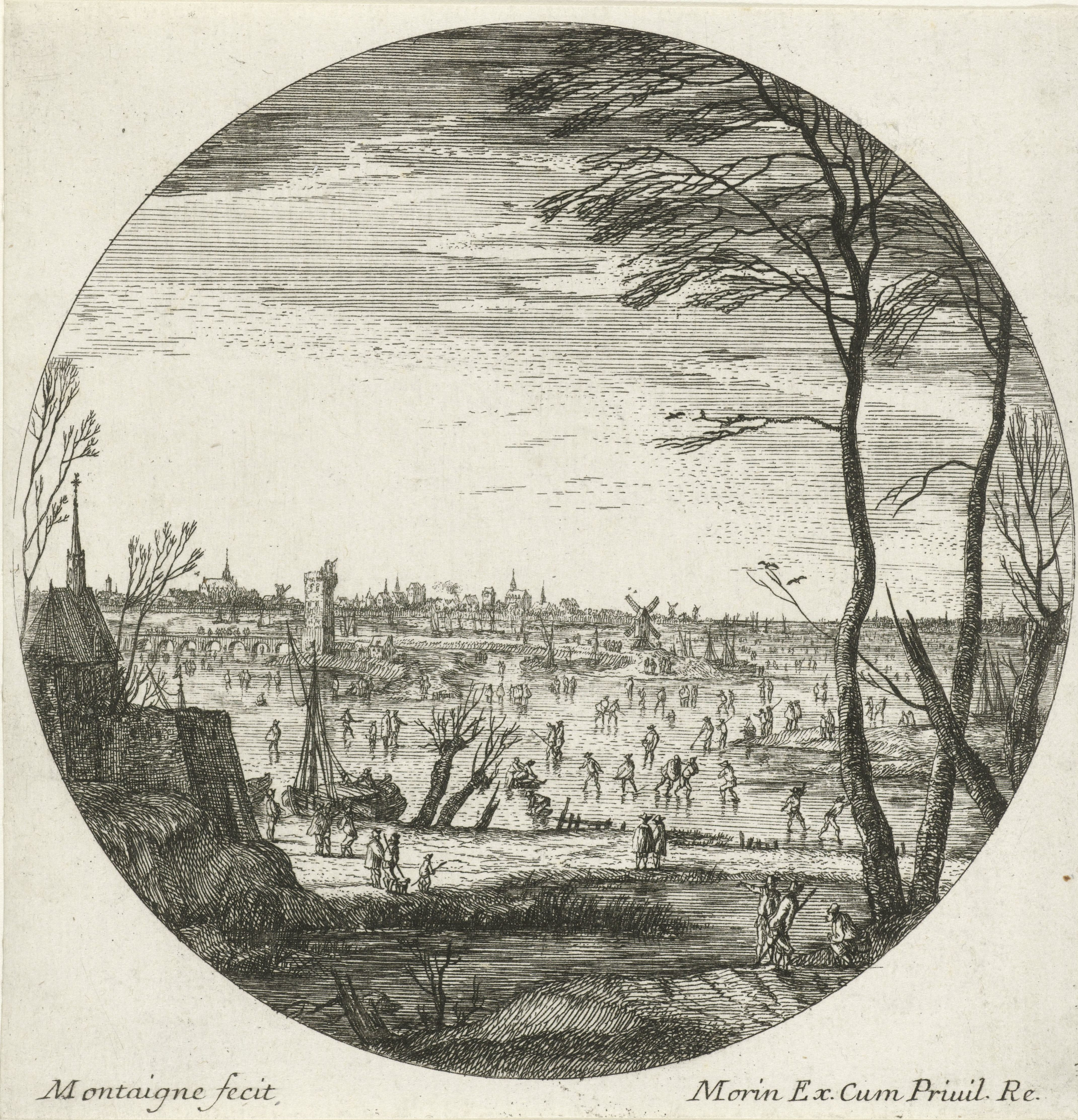 Matthieu van Plattenberg, Winterlandschap met schaatsers