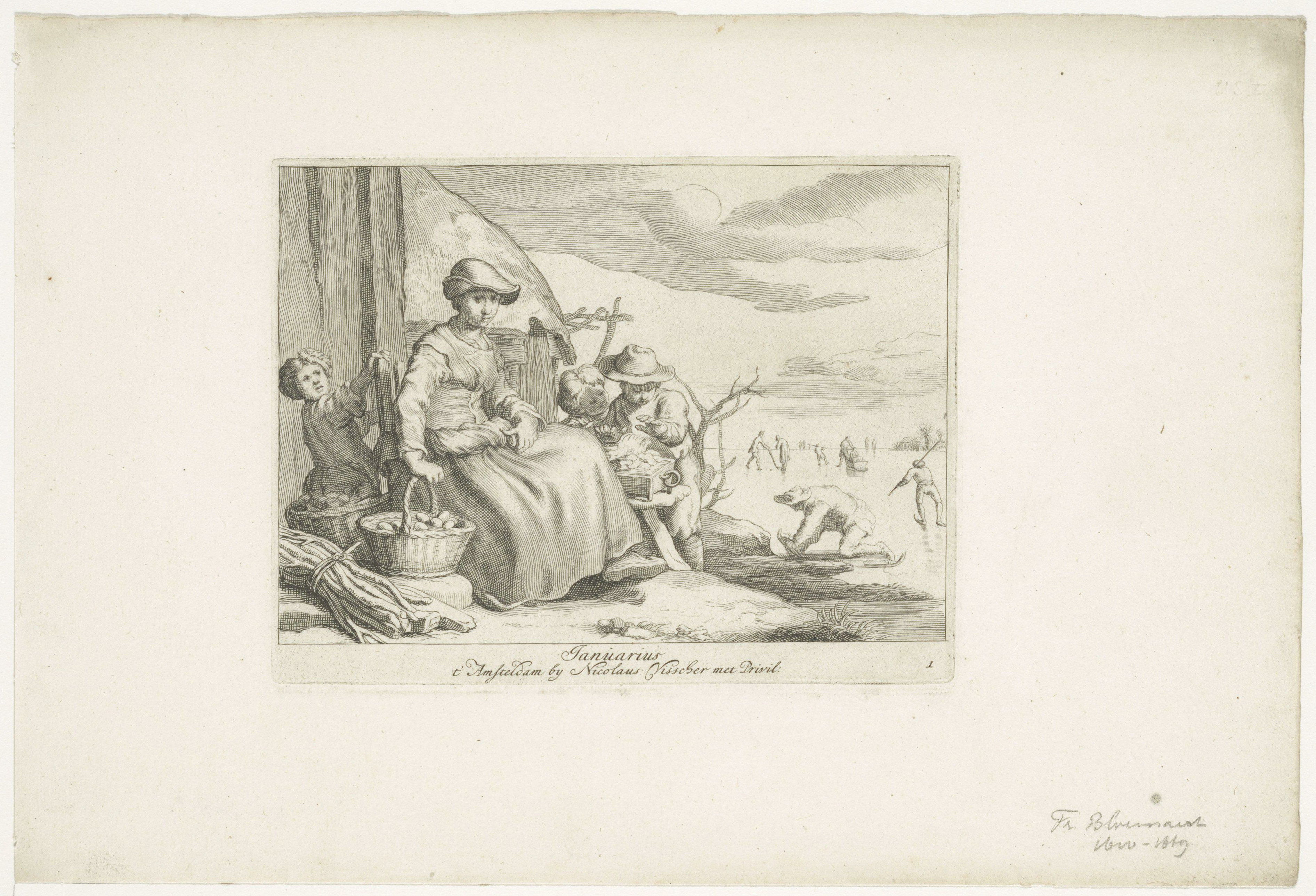 Nicolaus Visscher, Frederick Bloemaert, Januarius. Laatste kwart 17e-eeuw