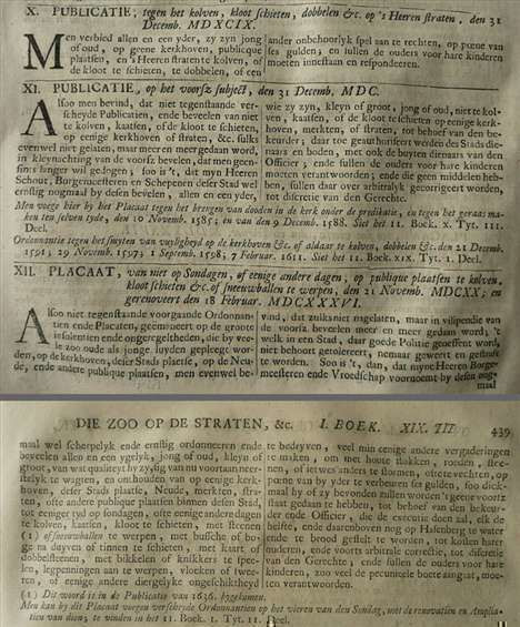 Drie publicaties, 1599 t/m 1636