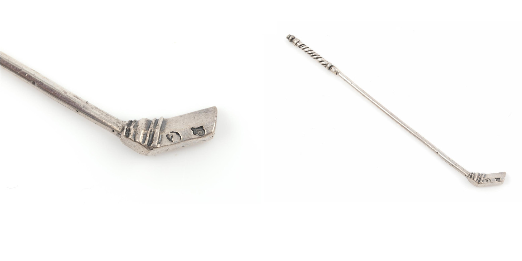 Silver colf club with Reniassance motifs. C. 1670