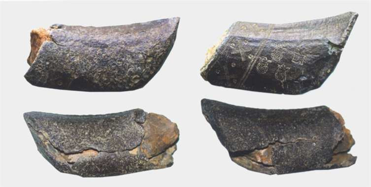 Vier colfsloffen uit het wrak van het VOC-schip Kennemerland