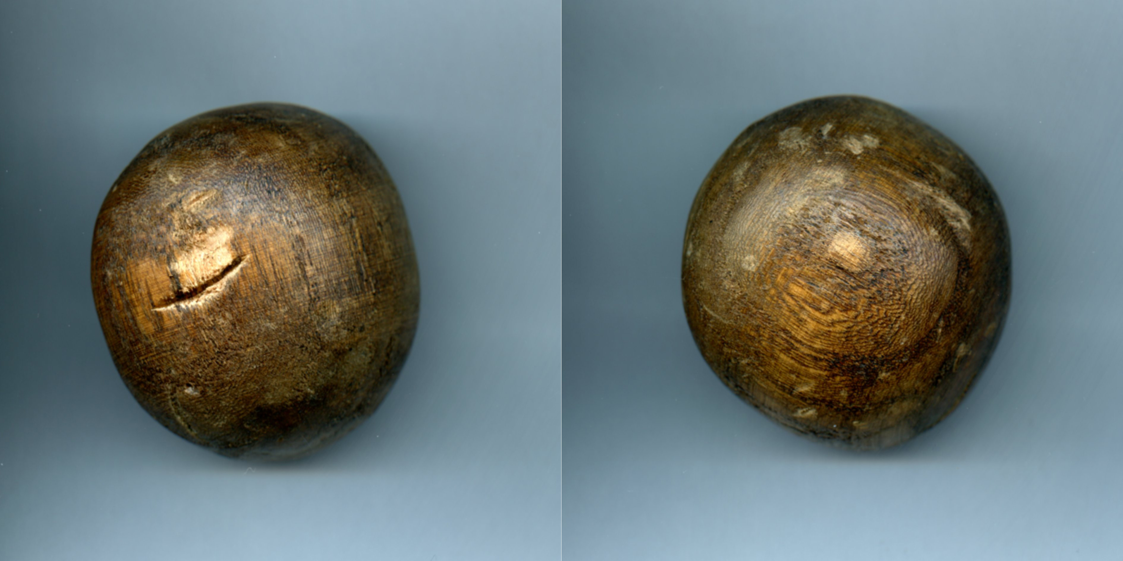 Houten colfbal. Ca. 1600