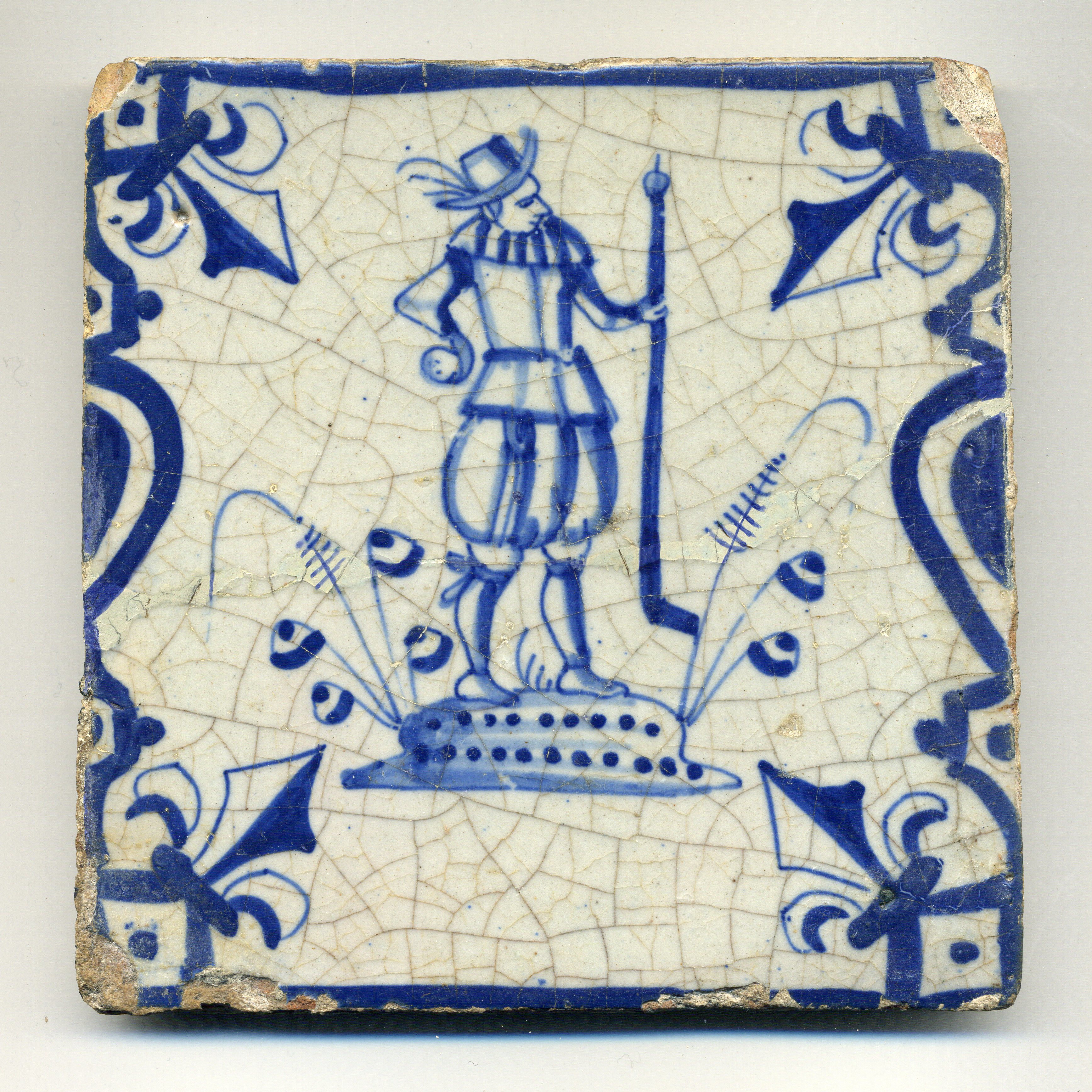 Wandtegel, groep 1A, kandelaber